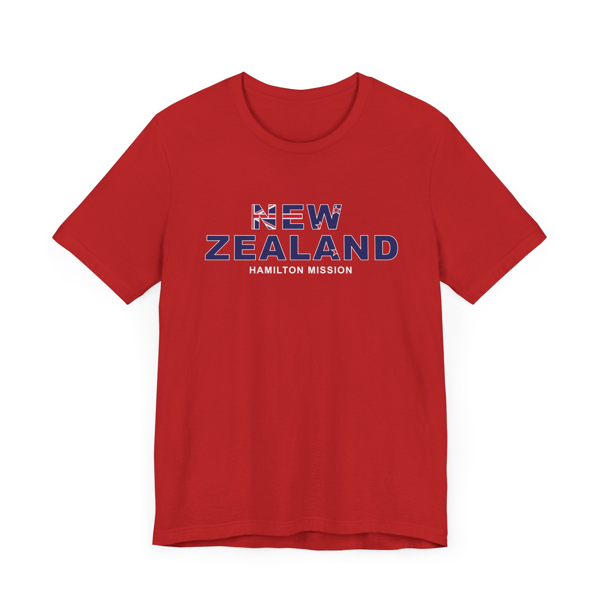 New Zealand Hamilton Mission Flag Title T-shirt - Latter-Day Saint LDS Missionary Gift - Book of Mormon