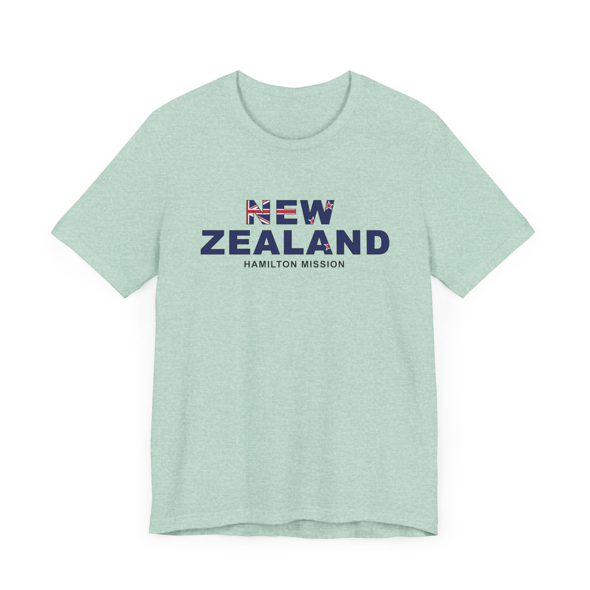 New Zealand Hamilton Mission Flag Title T-shirt - Latter-Day Saint LDS Missionary Gift - Book of Mormon