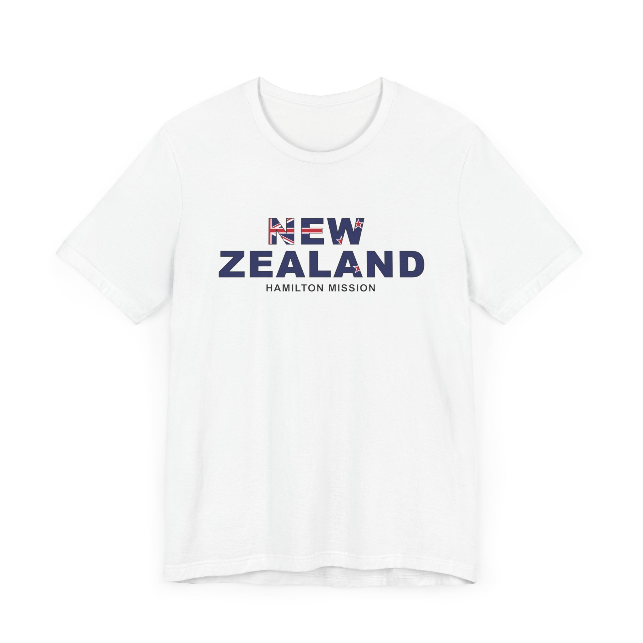 New Zealand Hamilton Mission Flag Title T-shirt - Latter-Day Saint LDS Missionary Gift - Book of Mormon