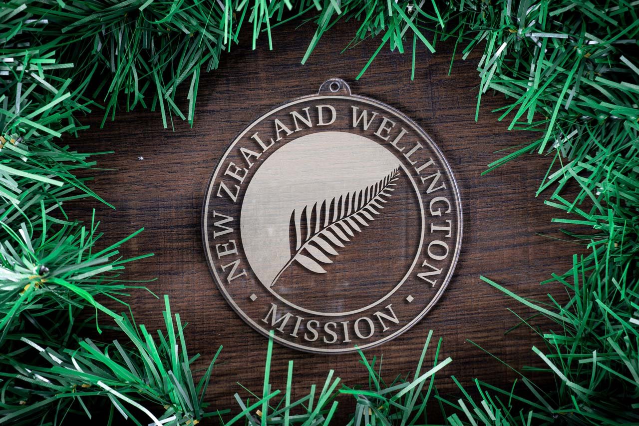 New Zealand Wellington Mission Christmas Ornament - Latter-Day Saint LDS Missionary Gift - Book of Mormon