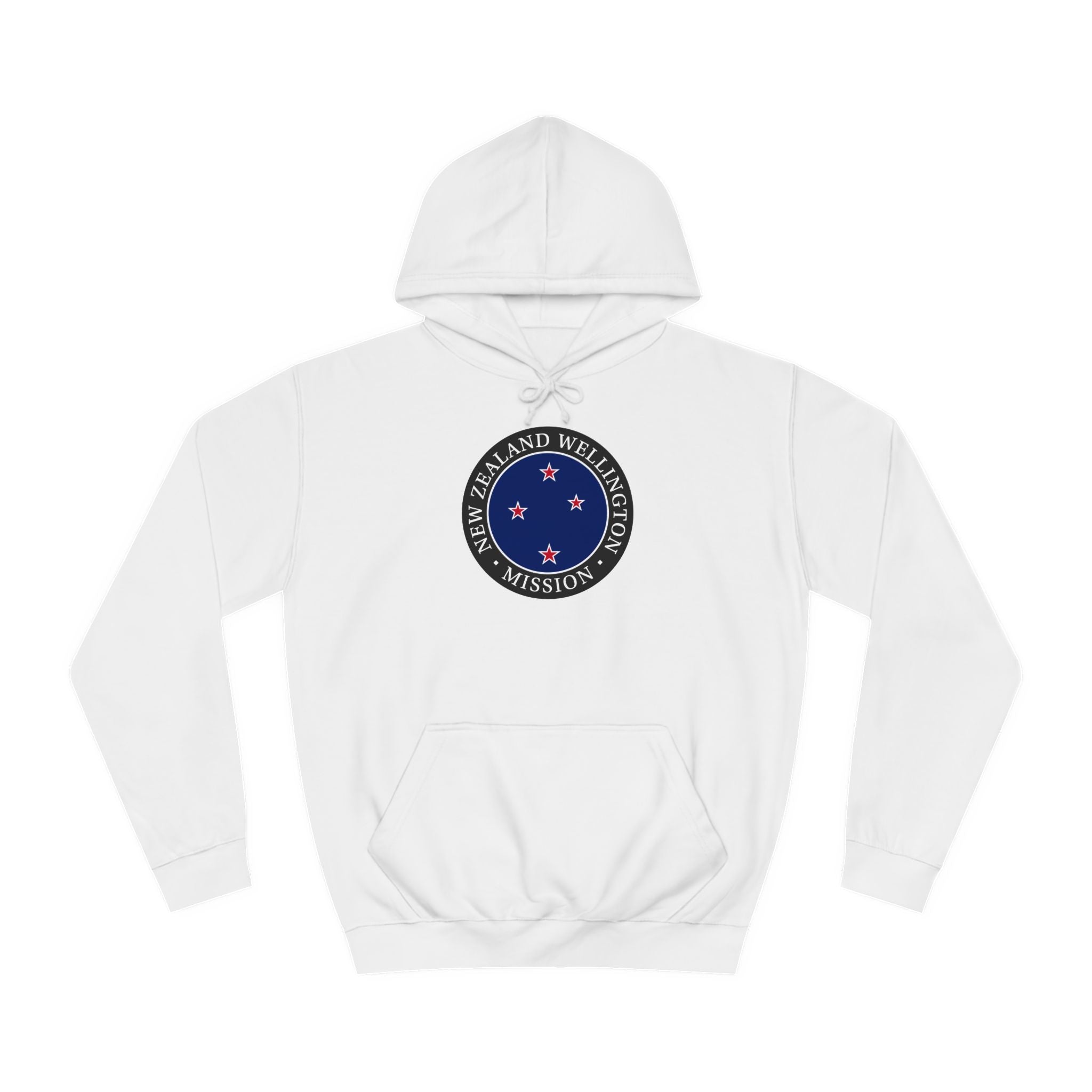 New Zealand Wellington Mission Flag Logo (Black Border) College Hoodie - Mission Wishlist - LDS Missionary Gift Store