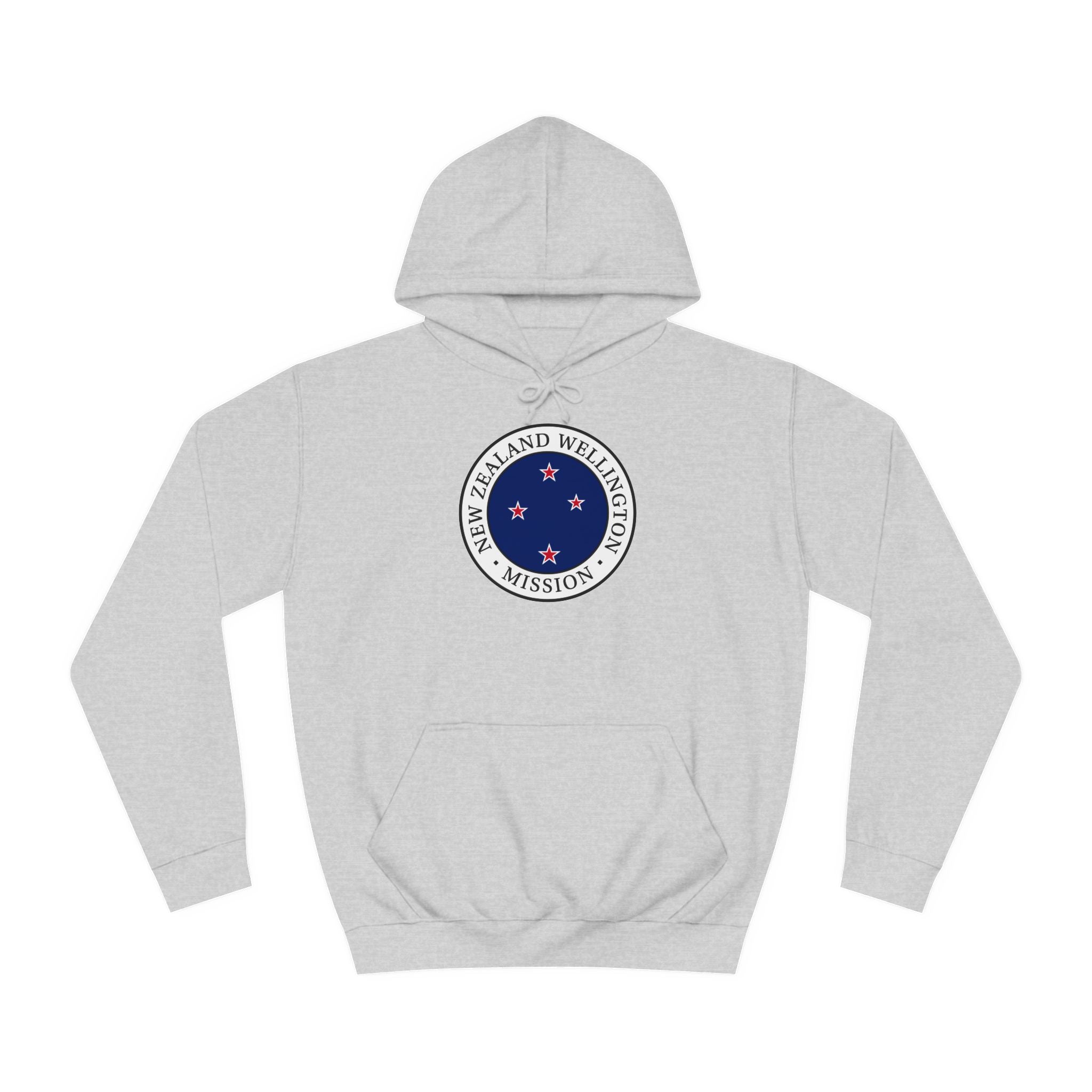 New Zealand Wellington Mission Flag Logo (White Border) College Hoodie - Latter-Day Saint LDS Missionary Gift - Book of Mormon