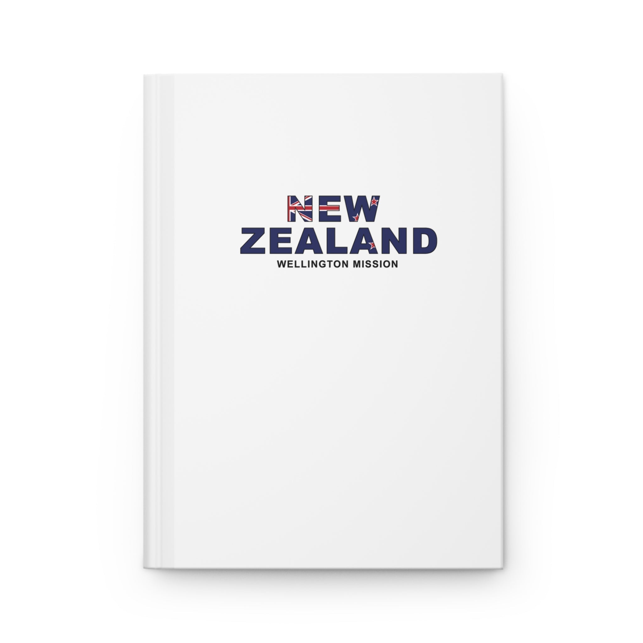 New Zealand Wellington Mission Flag Title White Hardcover Journal Matte - Latter-Day Saint LDS Missionary Gift - Book of Mormon