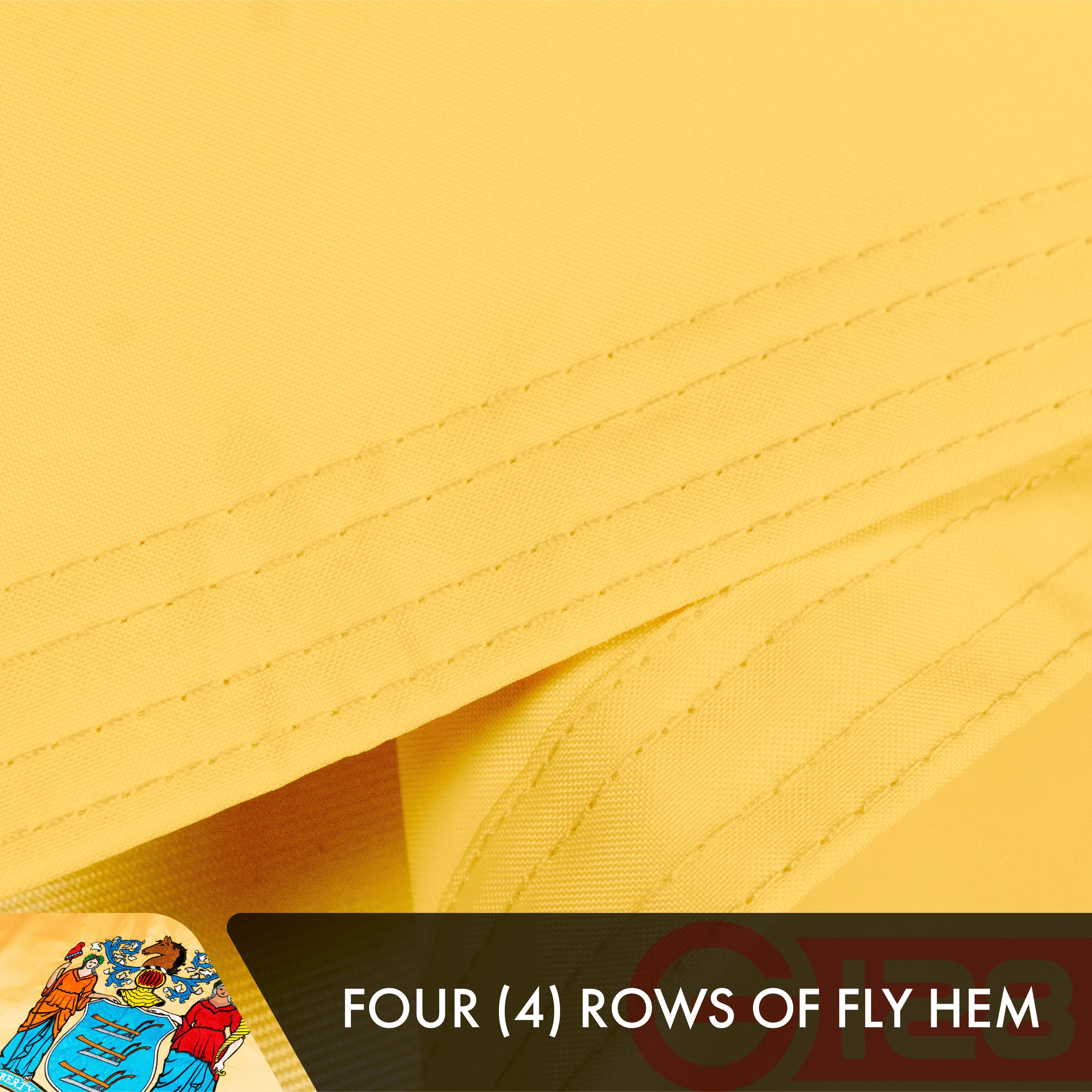 New Jersey State Flag 210D Embroidered Polyester 3x5 Ft - Double Sided 3ply