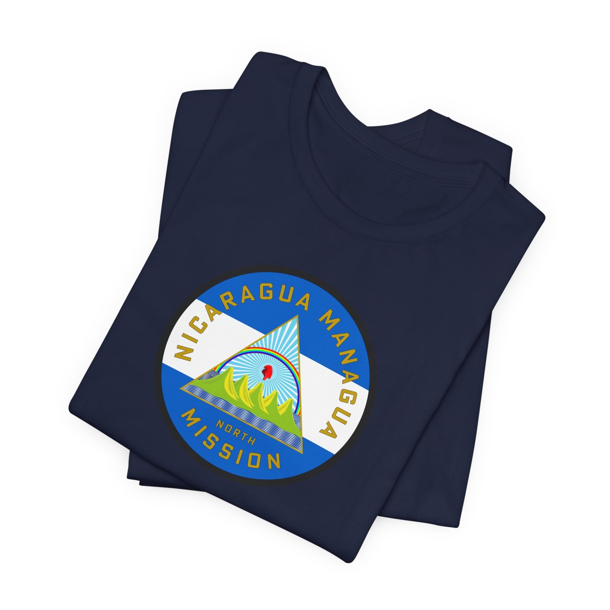 Nicaragua Managua North Mission Flag Logo (White Border) T-shirt - Mission Wishlist - LDS Missionary Gift Store