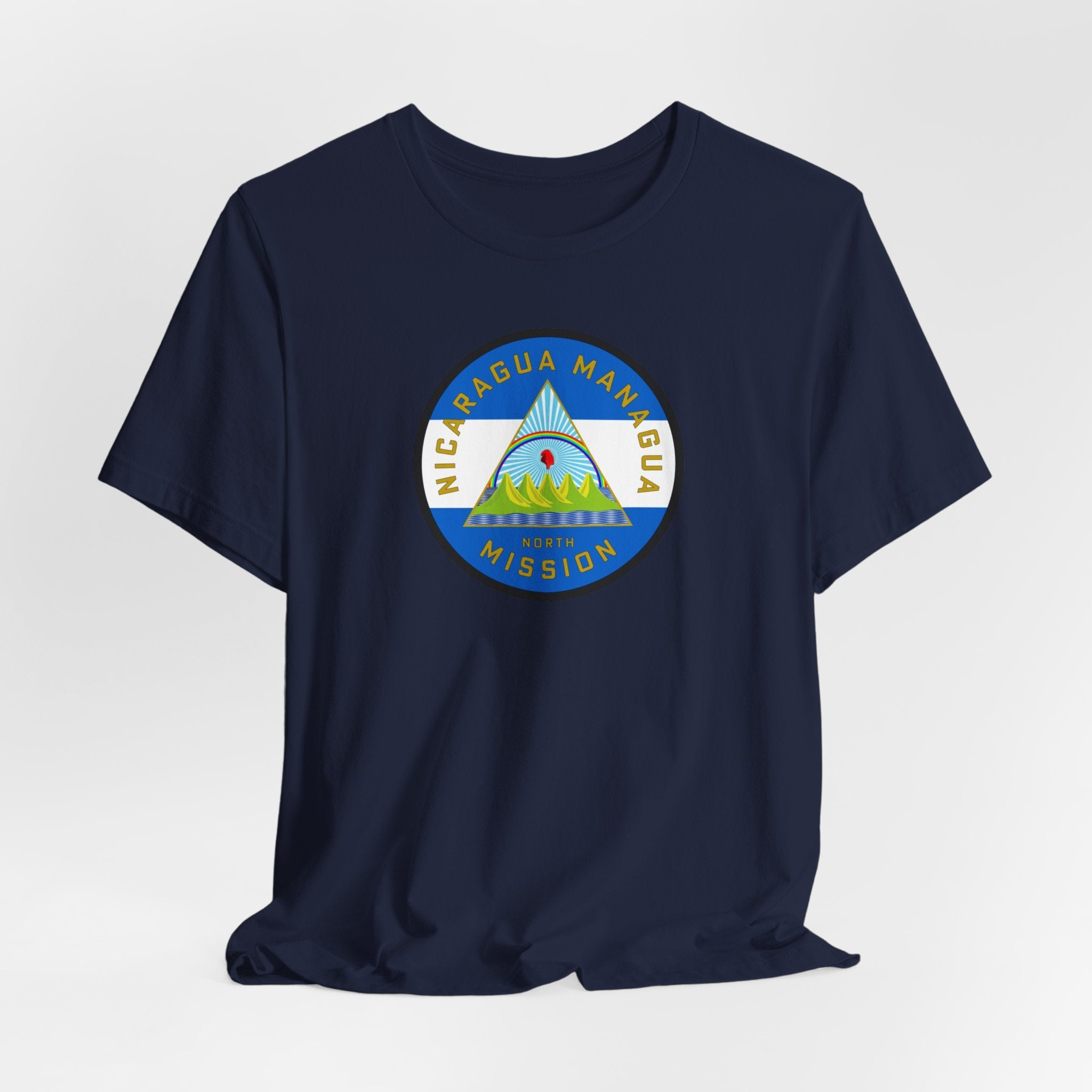 Nicaragua Managua North Mission Flag Logo (White Border) T-shirt - Mission Wishlist - LDS Missionary Gift Store