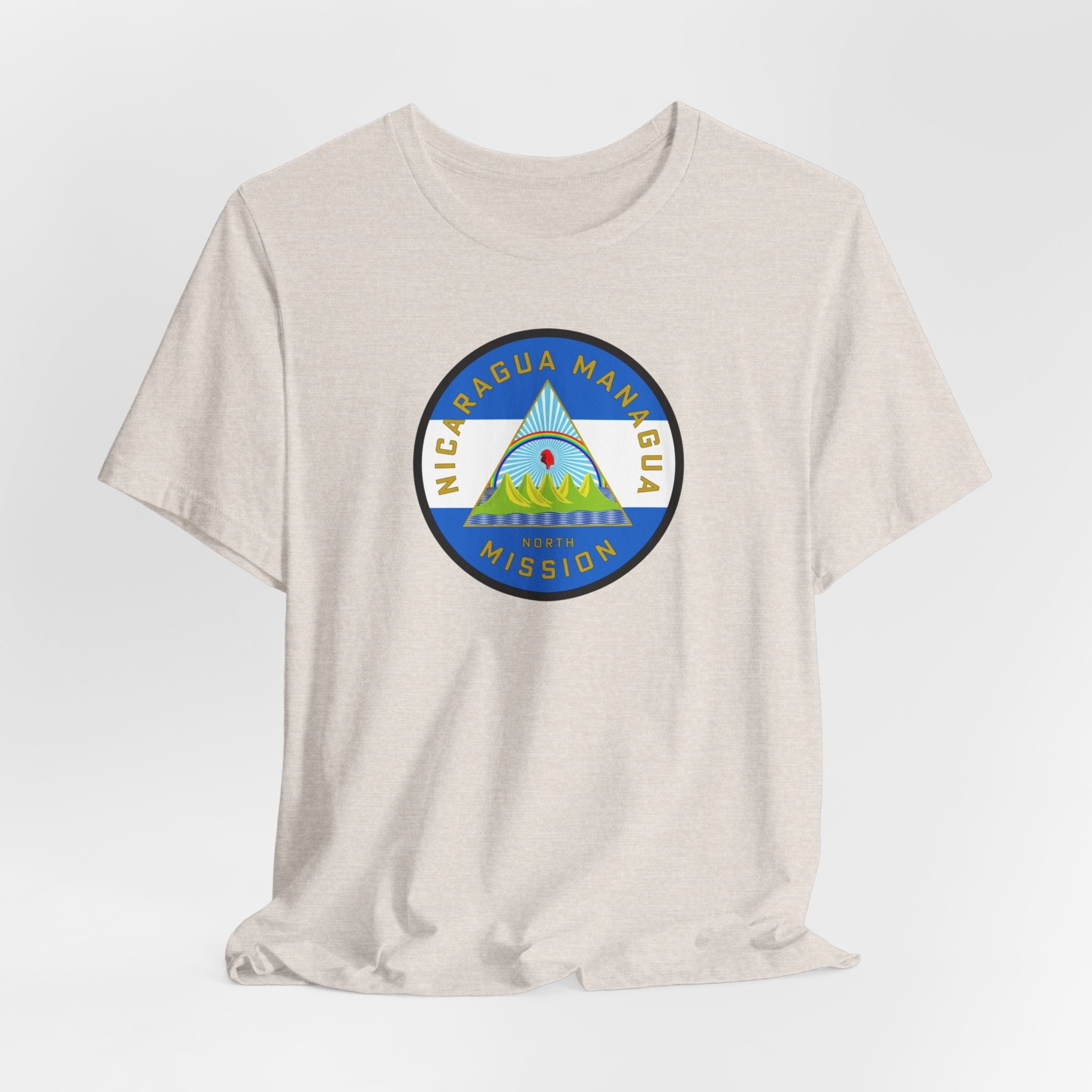 Nicaragua Managua North Mission Flag Logo (White Border) T-shirt - Mission Wishlist - LDS Missionary Gift Store
