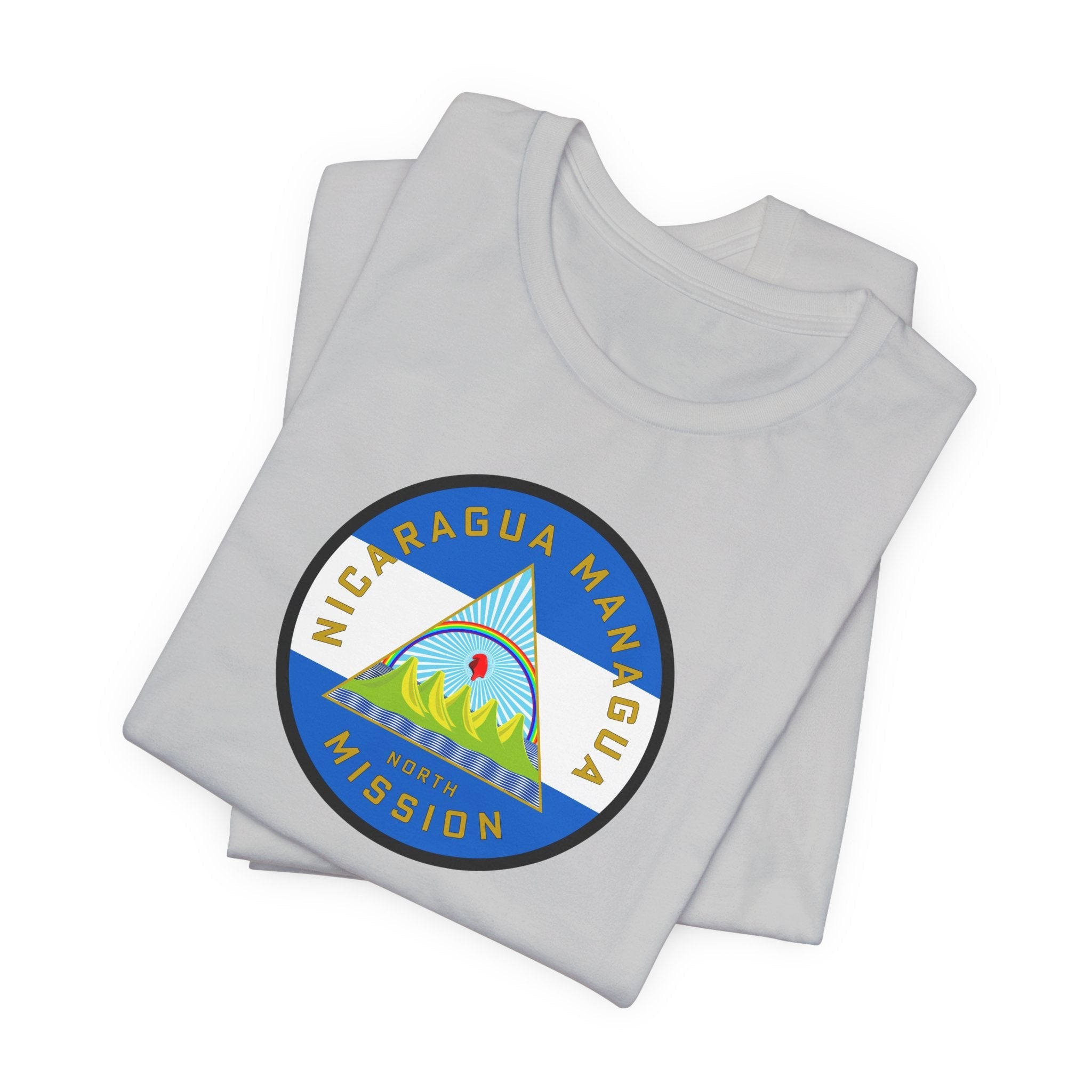Nicaragua Managua North Mission Flag Logo (White Border) T-shirt - Mission Wishlist - LDS Missionary Gift Store