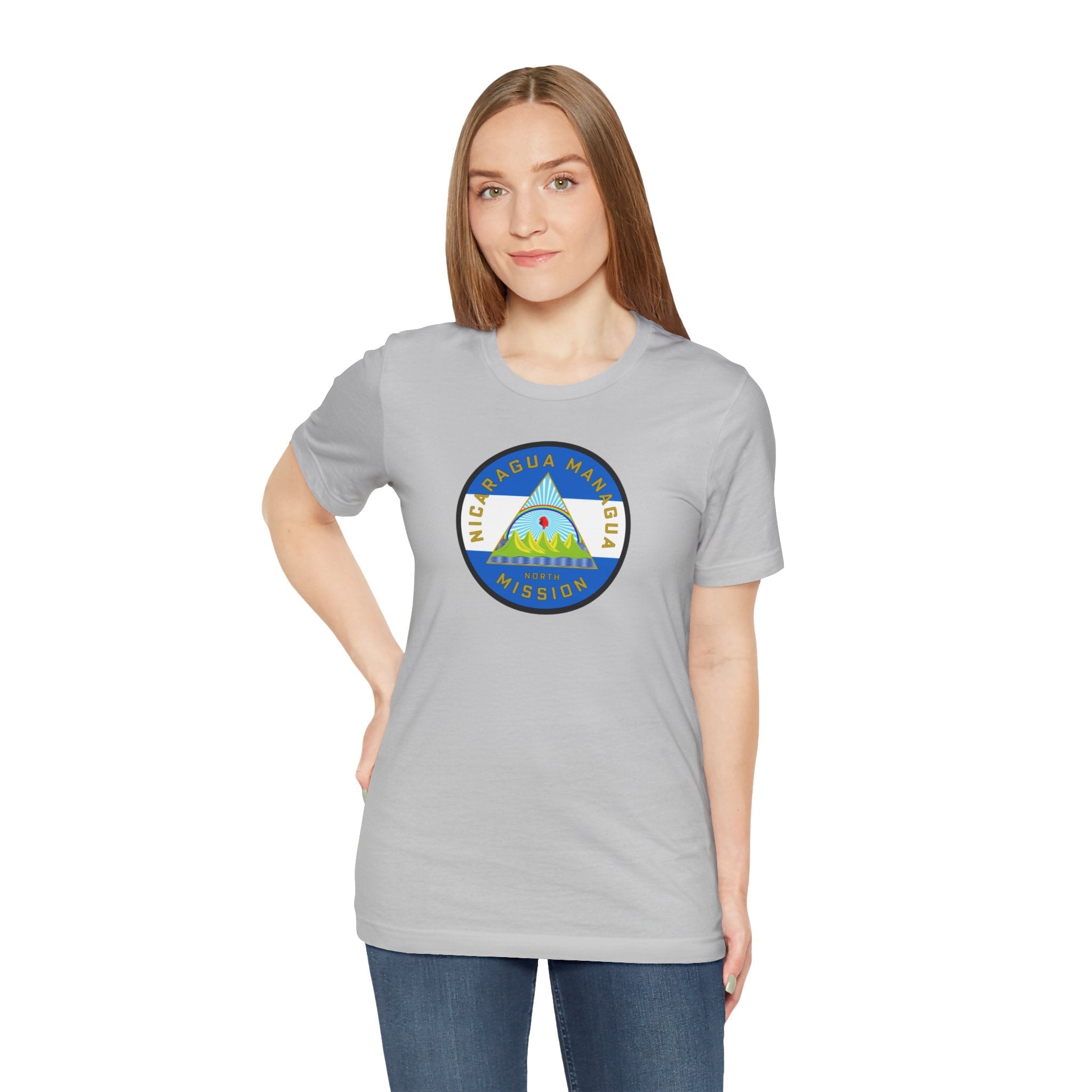 Nicaragua Managua North Mission Flag Logo (White Border) T-shirt - Mission Wishlist - LDS Missionary Gift Store