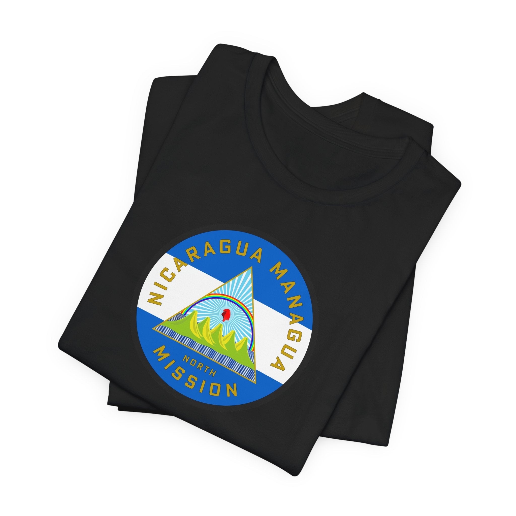 Nicaragua Managua North Mission Flag Logo (White Border) T-shirt - Mission Wishlist - LDS Missionary Gift Store
