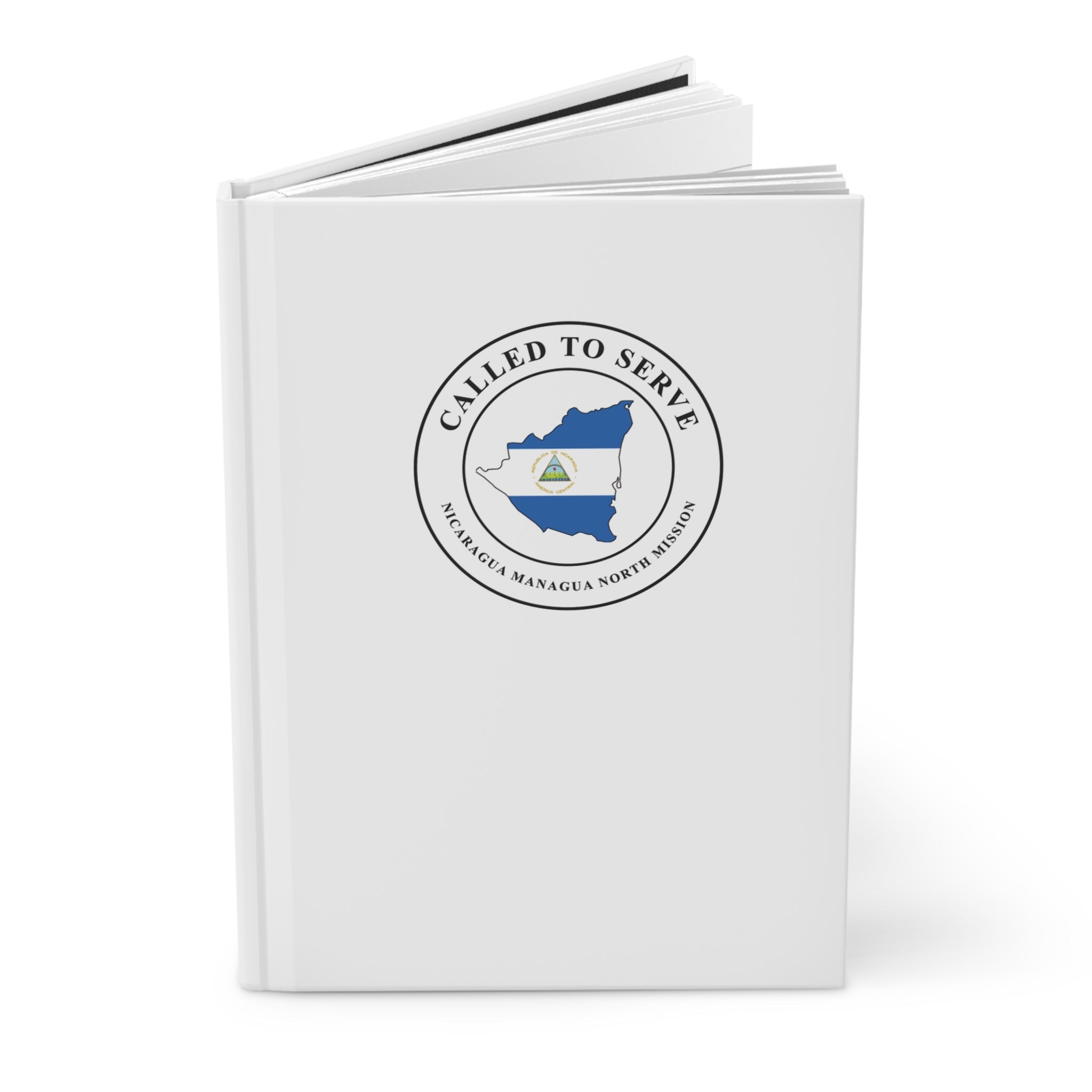 Nicaragua Managua North Mission Flag Map Called to Serve White Hardcover Journal Matte - Latter-Day Saint LDS Missionary Gift - Book of Mormon