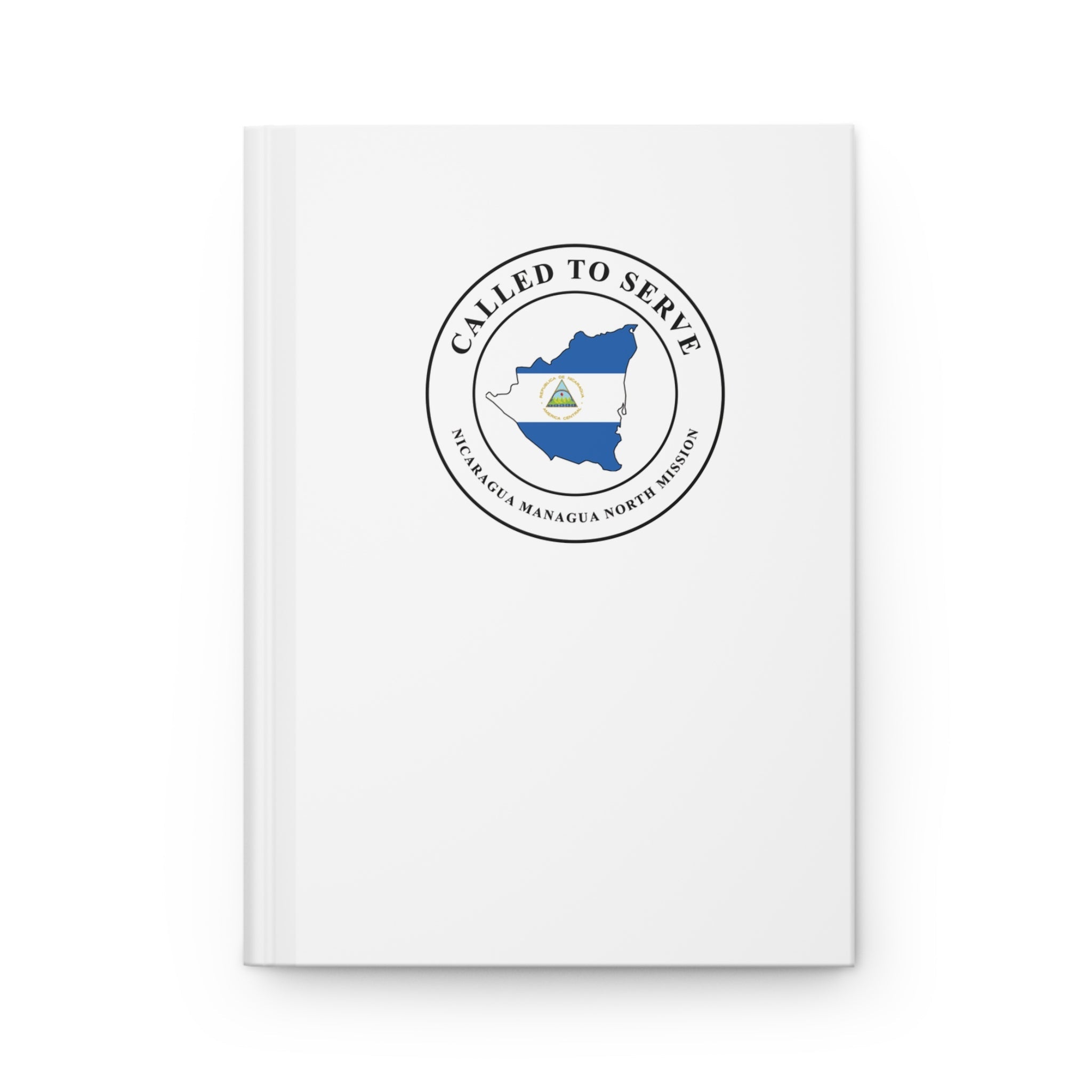 Nicaragua Managua North Mission Flag Map Called to Serve White Hardcover Journal Matte - Latter-Day Saint LDS Missionary Gift - Book of Mormon