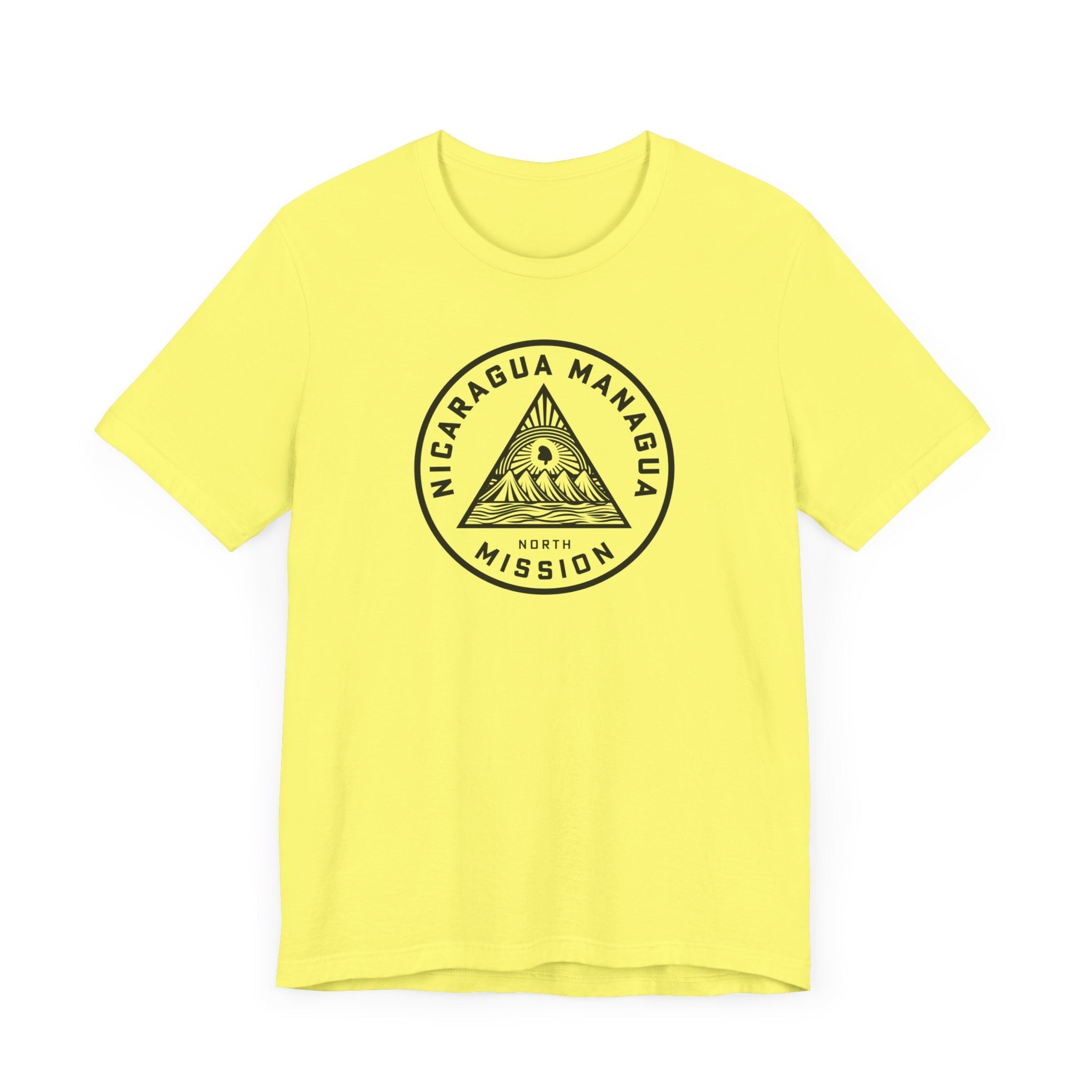 Nicaragua Managua South Mission Circular Monochrome Logo T-Shirt - Latter-Day Saint LDS Missionary Gift - Book of Mormon