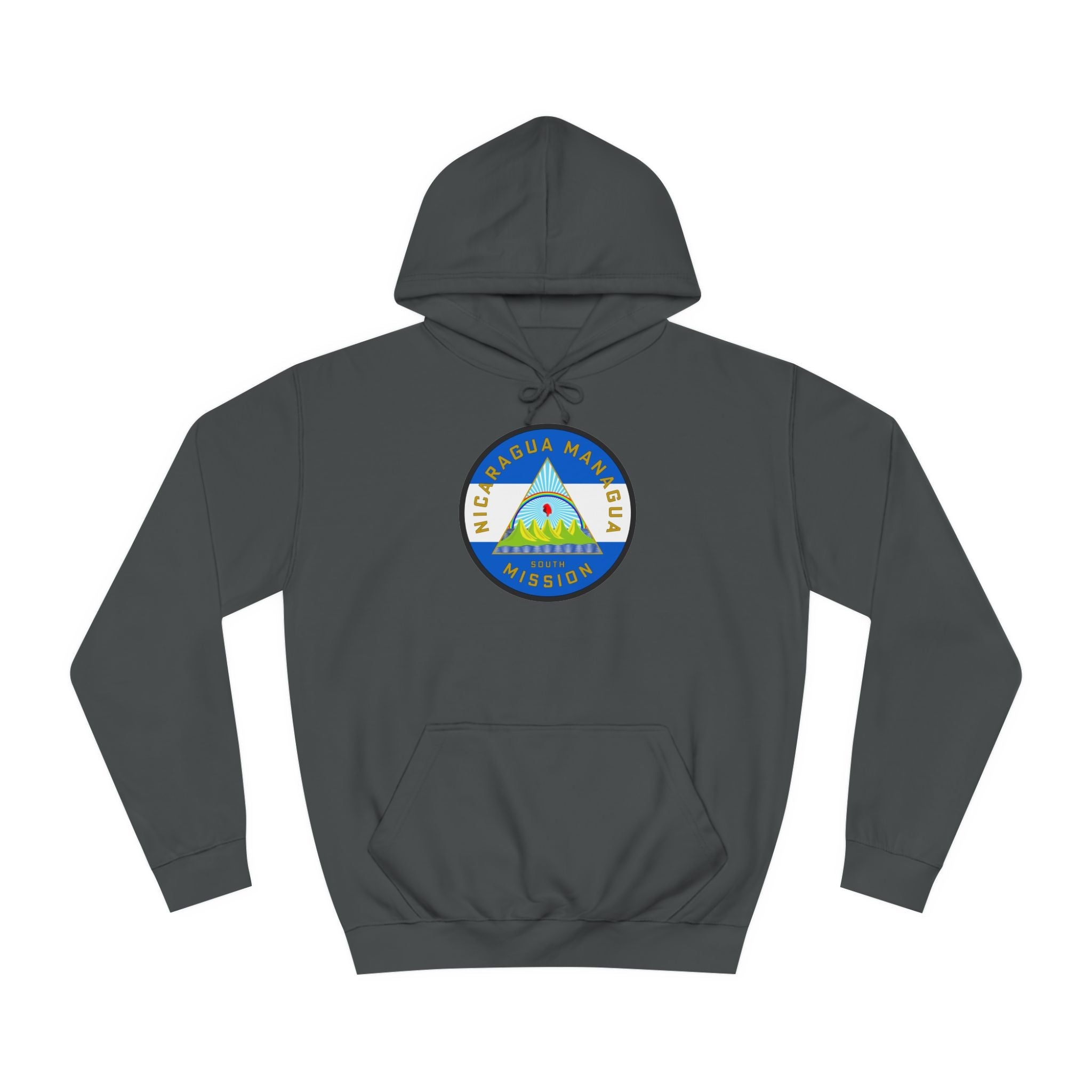 Nicaragua Managua South Mission Flag Logo (White Border) College Hoodie - Mission Wishlist - LDS Missionary Gift Store