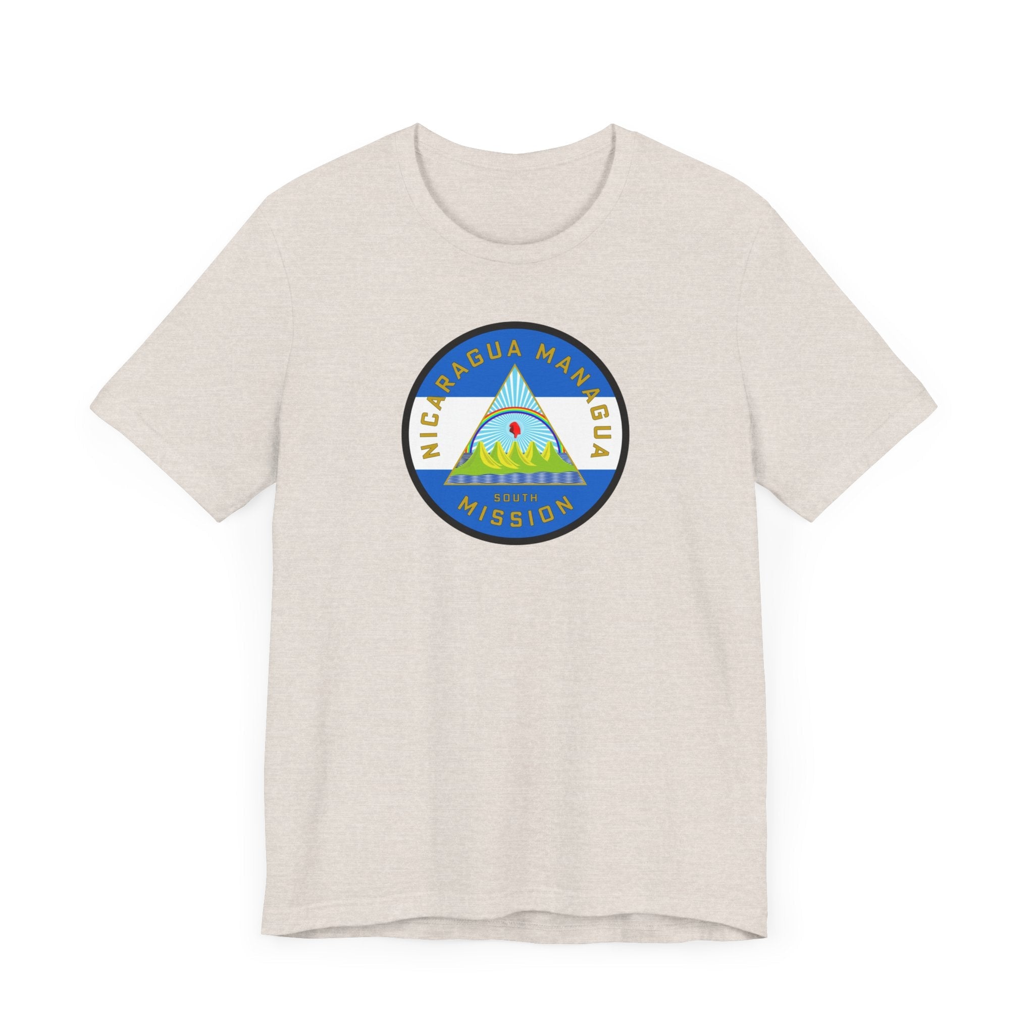 Nicaragua Managua South Mission Flag Logo (White Border) T-shirt - Mission Wishlist - LDS Missionary Gift Store