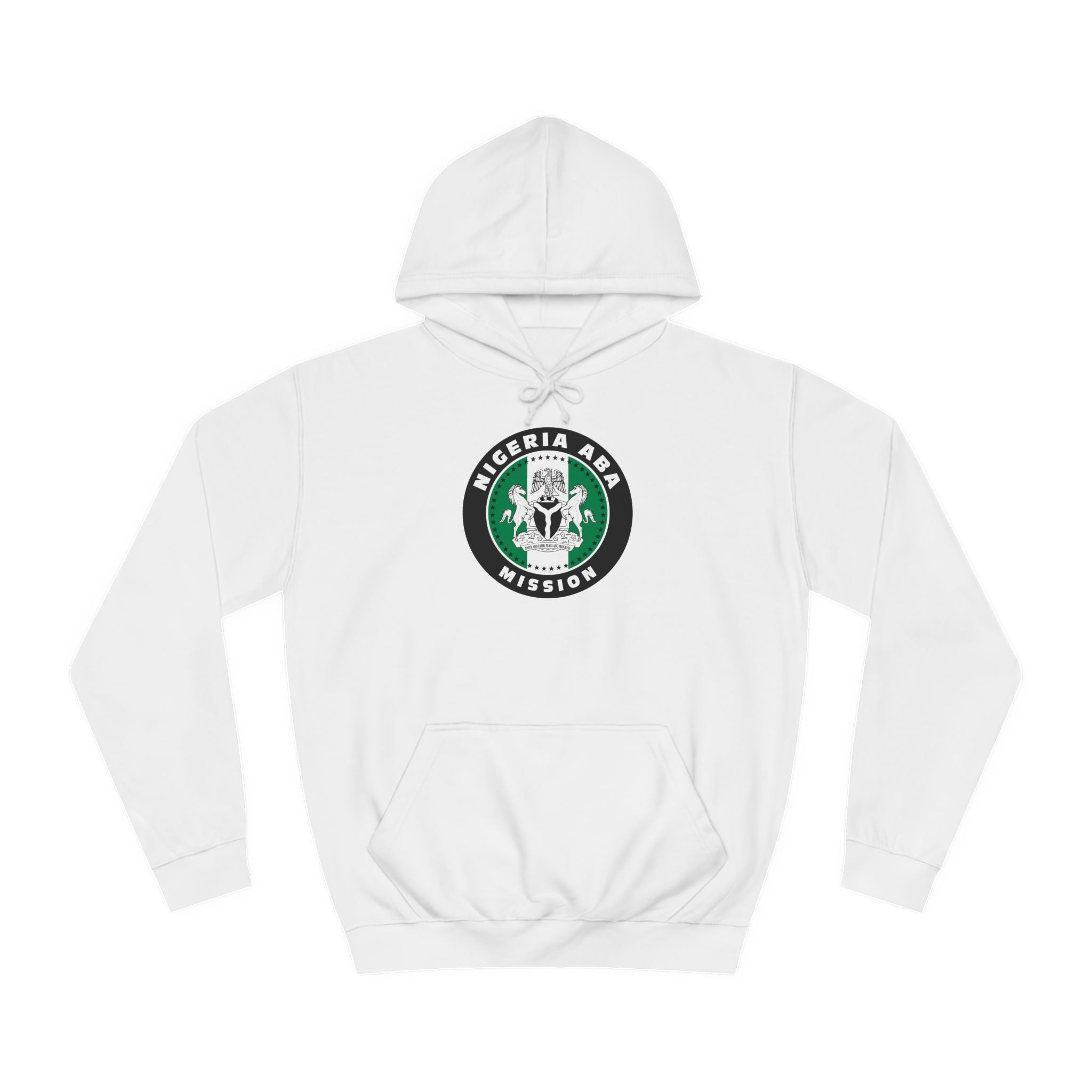 Nigeria Aba Mission Flag Logo (Black Border) College Hoodie - Mission Wishlist - LDS Missionary Gift Store