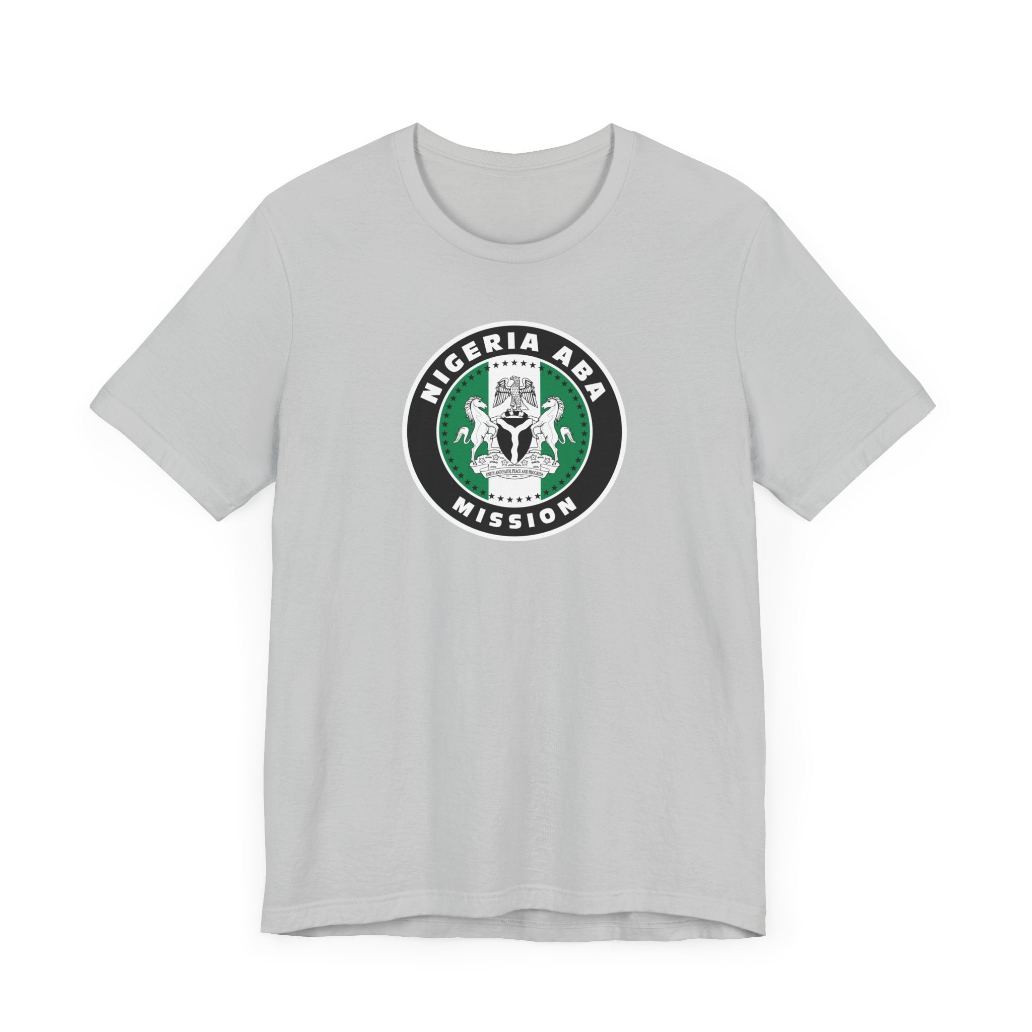 Nigeria Aba Mission Flag Logo (Black Border) T-shirt - Mission Wishlist - LDS Missionary Gift Store