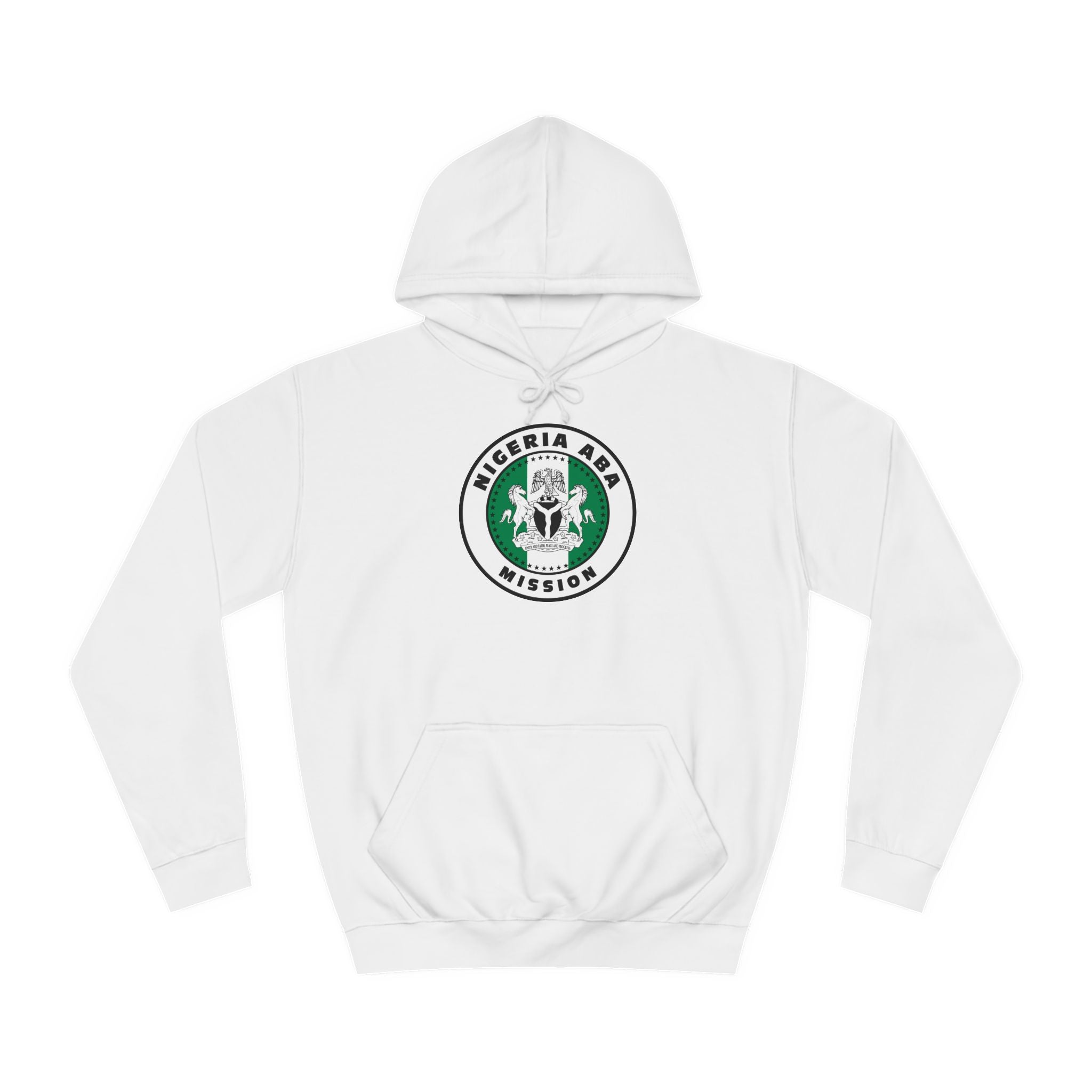Nigeria Aba Mission Flag Logo (White Border) College Hoodie - Mission Wishlist - LDS Missionary Gift Store