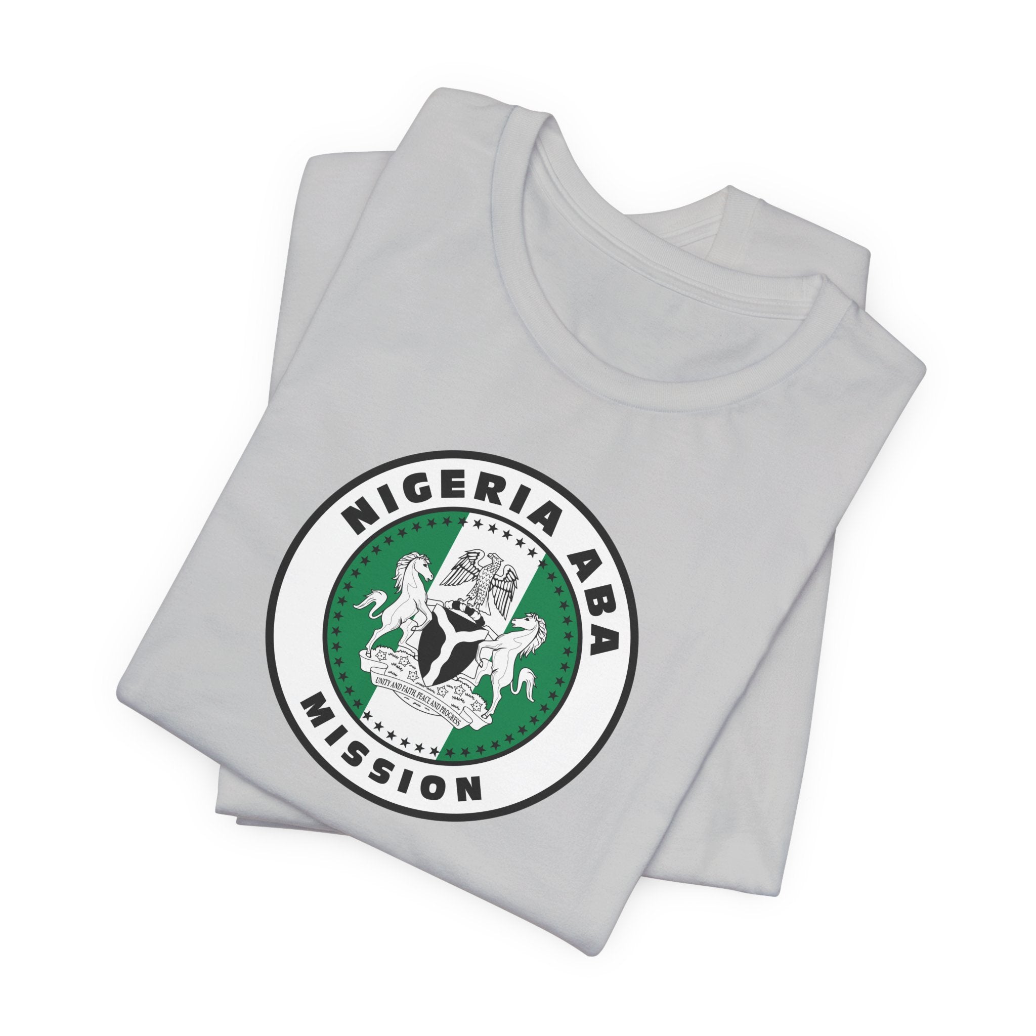 Nigeria Aba Mission Flag Logo (White Border) T-shirt - Mission Wishlist - LDS Missionary Gift Store