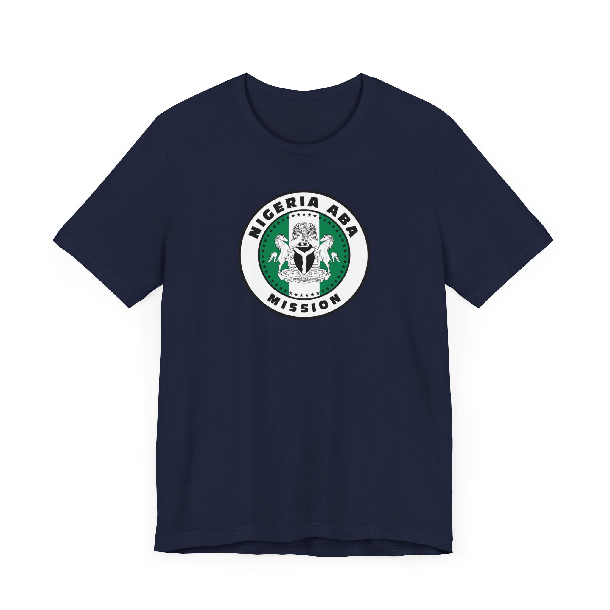 Nigeria Aba Mission Flag Logo (White Border) T-shirt - Mission Wishlist - LDS Missionary Gift Store