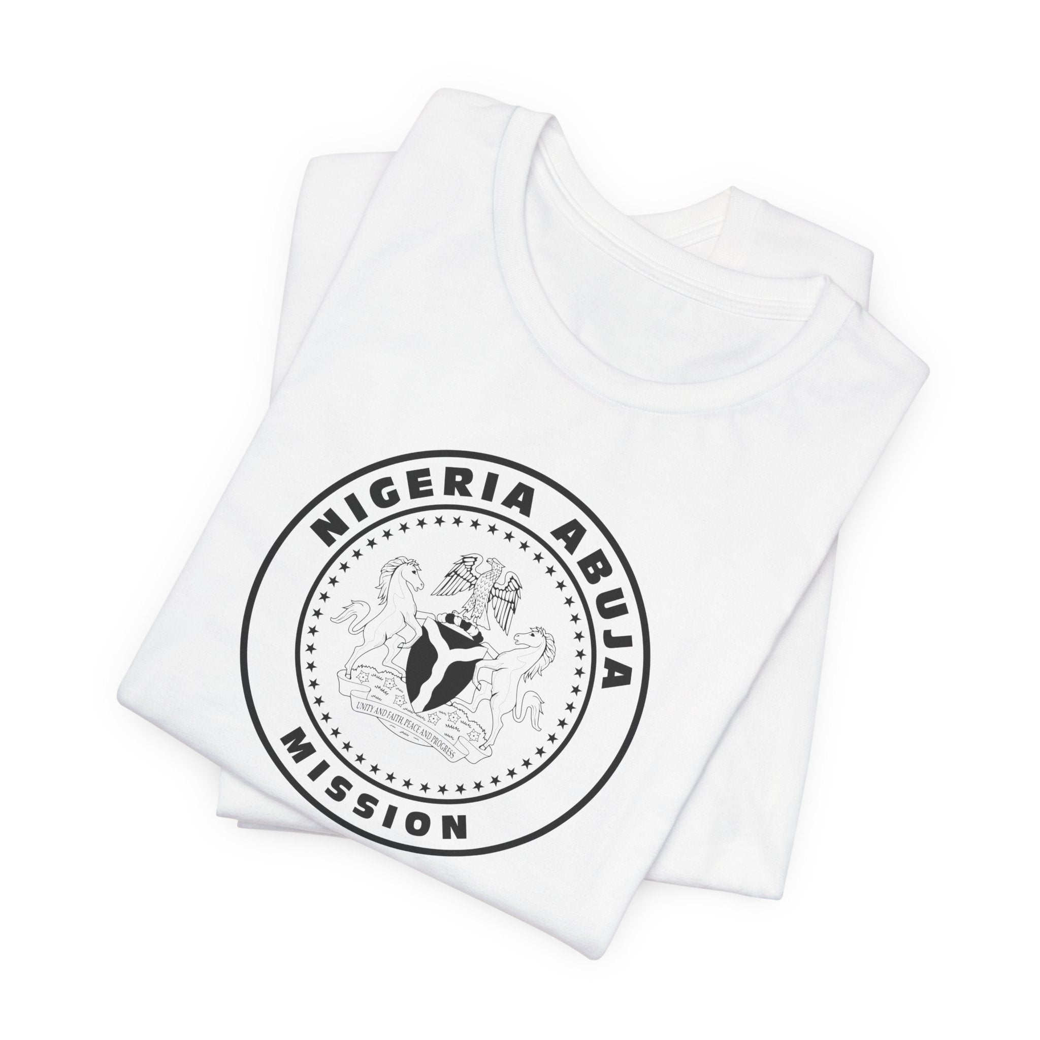 Nigeria Abuja Mission Circular Monochrome Logo T-Shirt - Mission Wishlist - LDS Missionary Gift Store