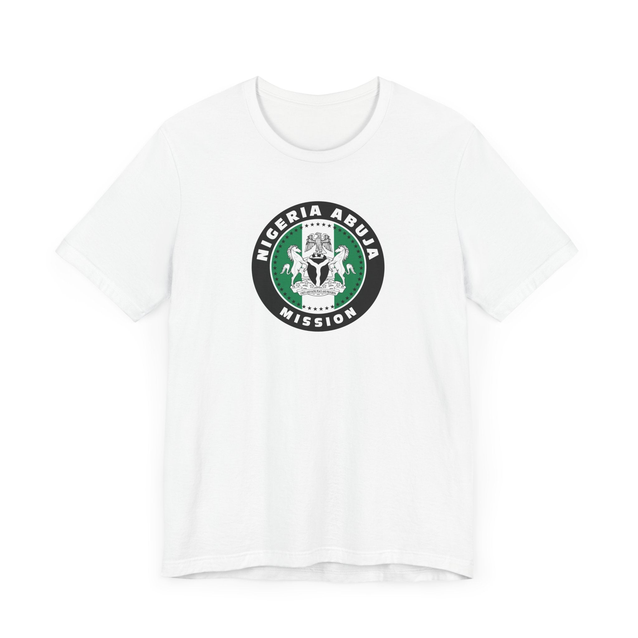 Nigeria Abuja Mission Flag Logo (Black Border) T-shirt - Mission Wishlist - LDS Missionary Gift Store
