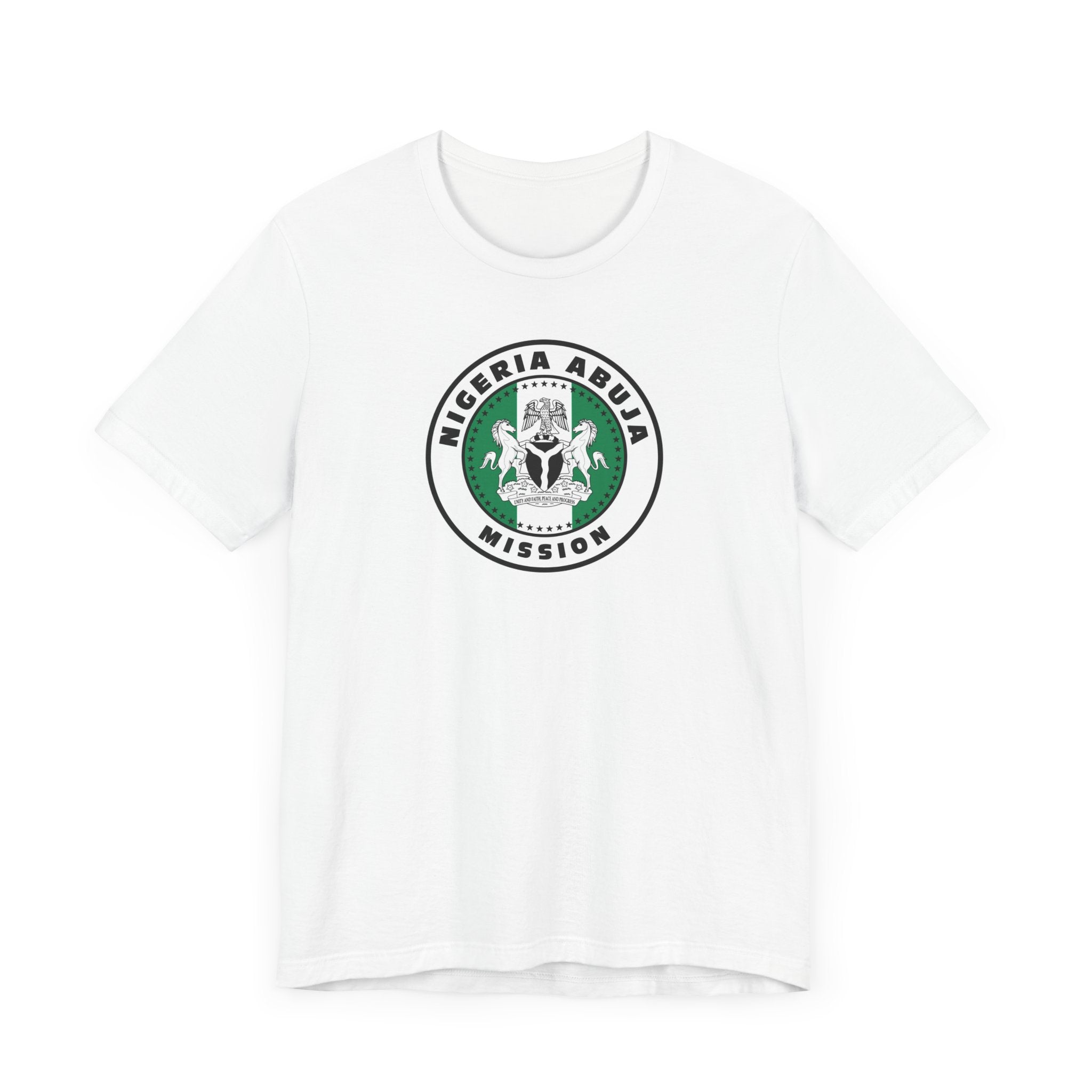 Nigeria Abuja Mission Flag Logo (White Border) T-shirt - Mission Wishlist - LDS Missionary Gift Store