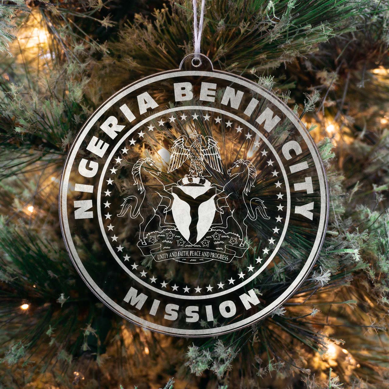 Nigeria Benin City Mission Christmas Ornament - Latter-Day Saint LDS Missionary Gift - Book of Mormon