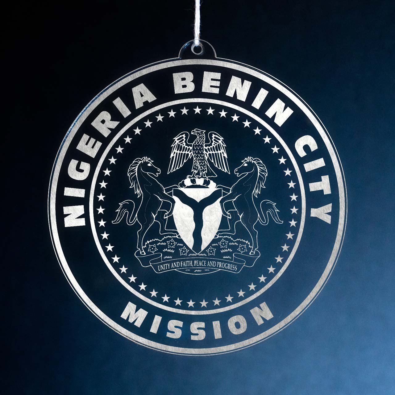 Nigeria Benin City Mission Christmas Ornament - Latter-Day Saint LDS Missionary Gift - Book of Mormon