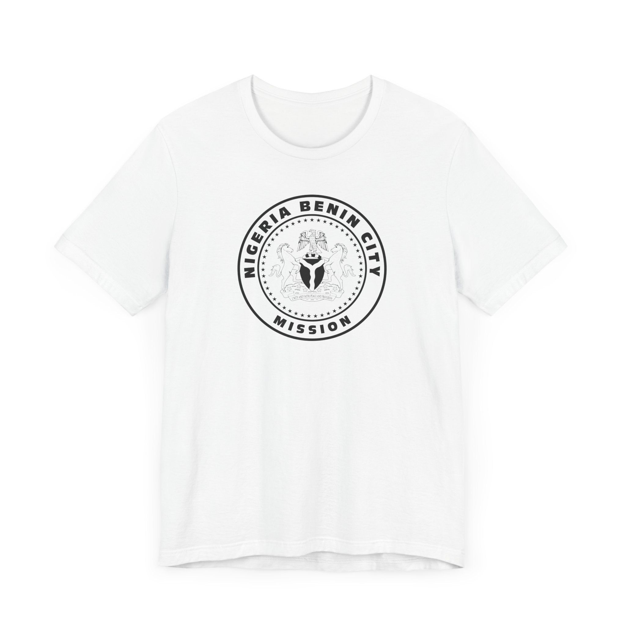 Nigeria Benin City Mission Circular Monochrome Logo T-Shirt - Mission Wishlist - LDS Missionary Gift Store