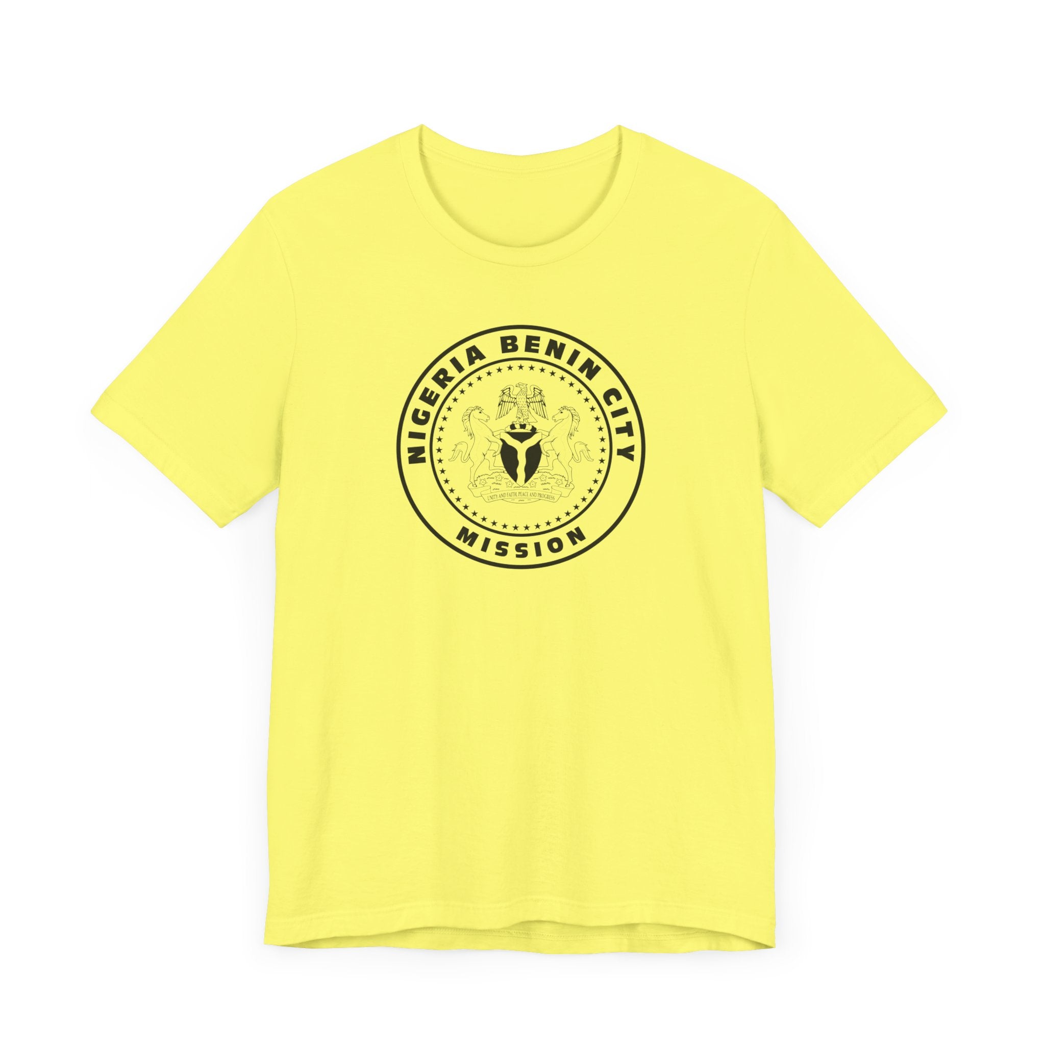 Nigeria Benin City Mission Circular Monochrome Logo T-Shirt - Mission Wishlist - LDS Missionary Gift Store