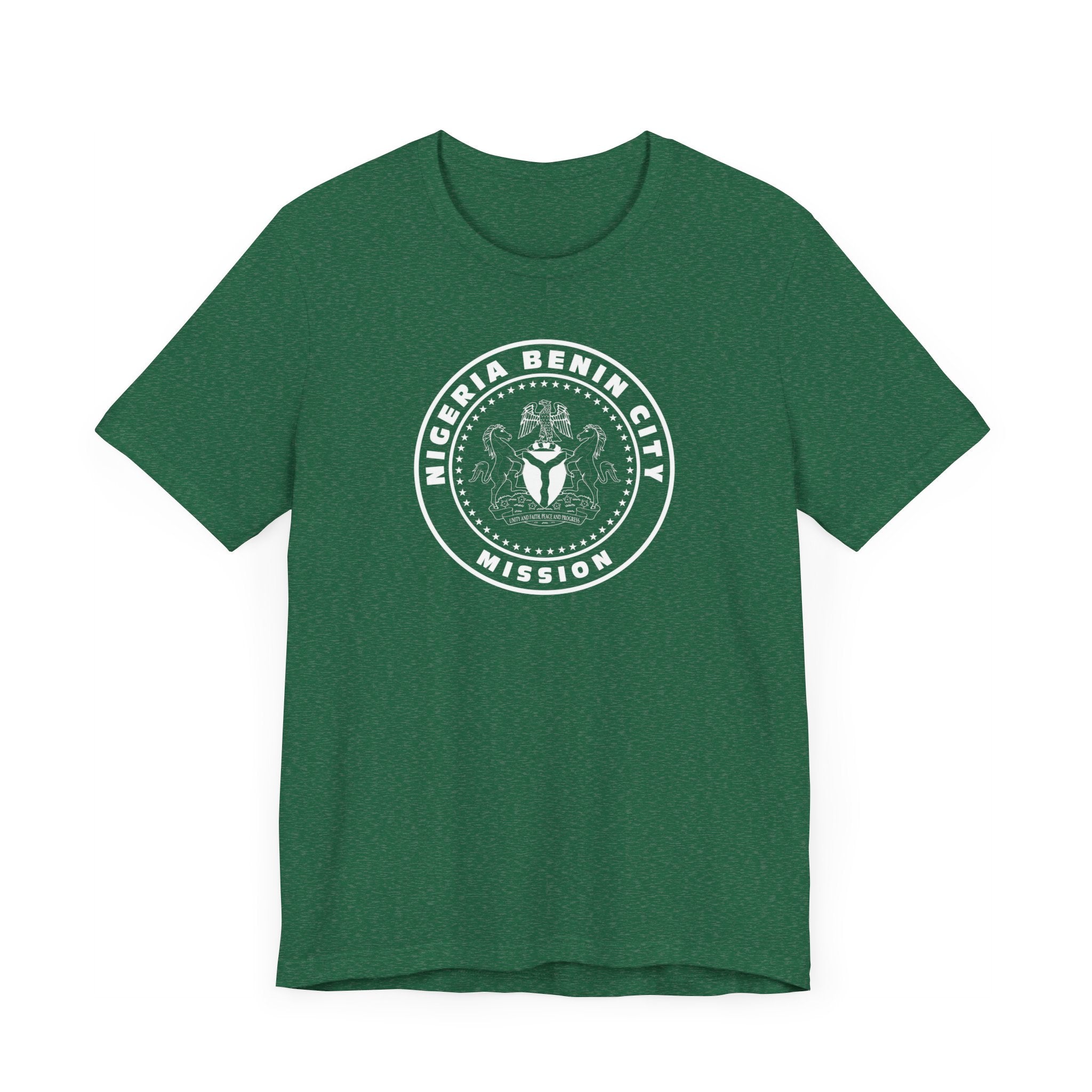 Nigeria Benin City Mission Circular Monochrome Logo T-Shirt - Mission Wishlist - LDS Missionary Gift Store