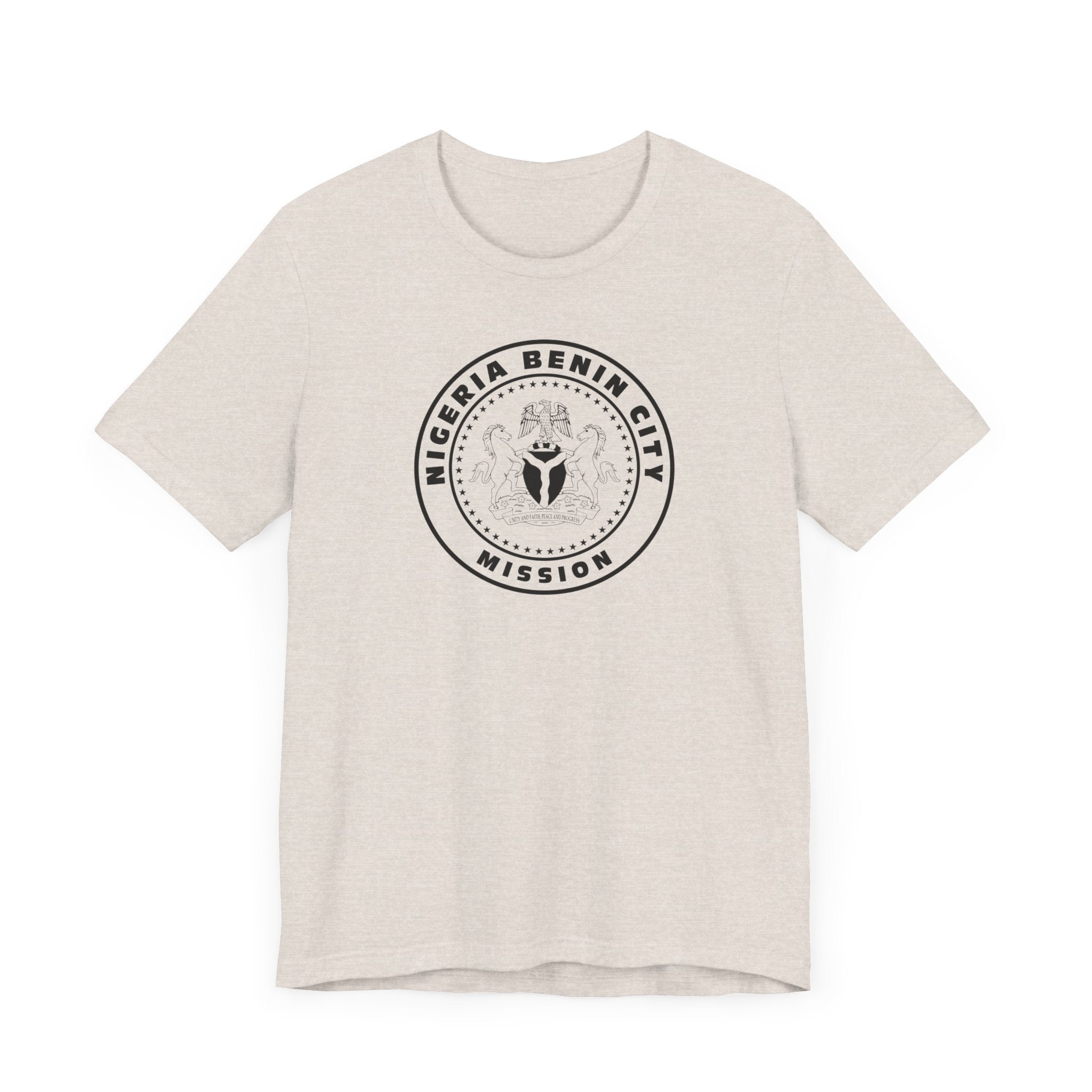 Nigeria Benin City Mission Circular Monochrome Logo T-Shirt - Mission Wishlist - LDS Missionary Gift Store