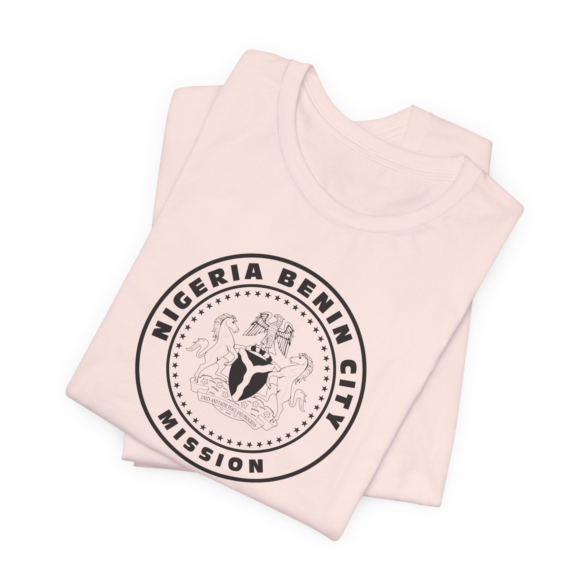 Nigeria Benin City Mission Circular Monochrome Logo T-Shirt - Mission Wishlist - LDS Missionary Gift Store