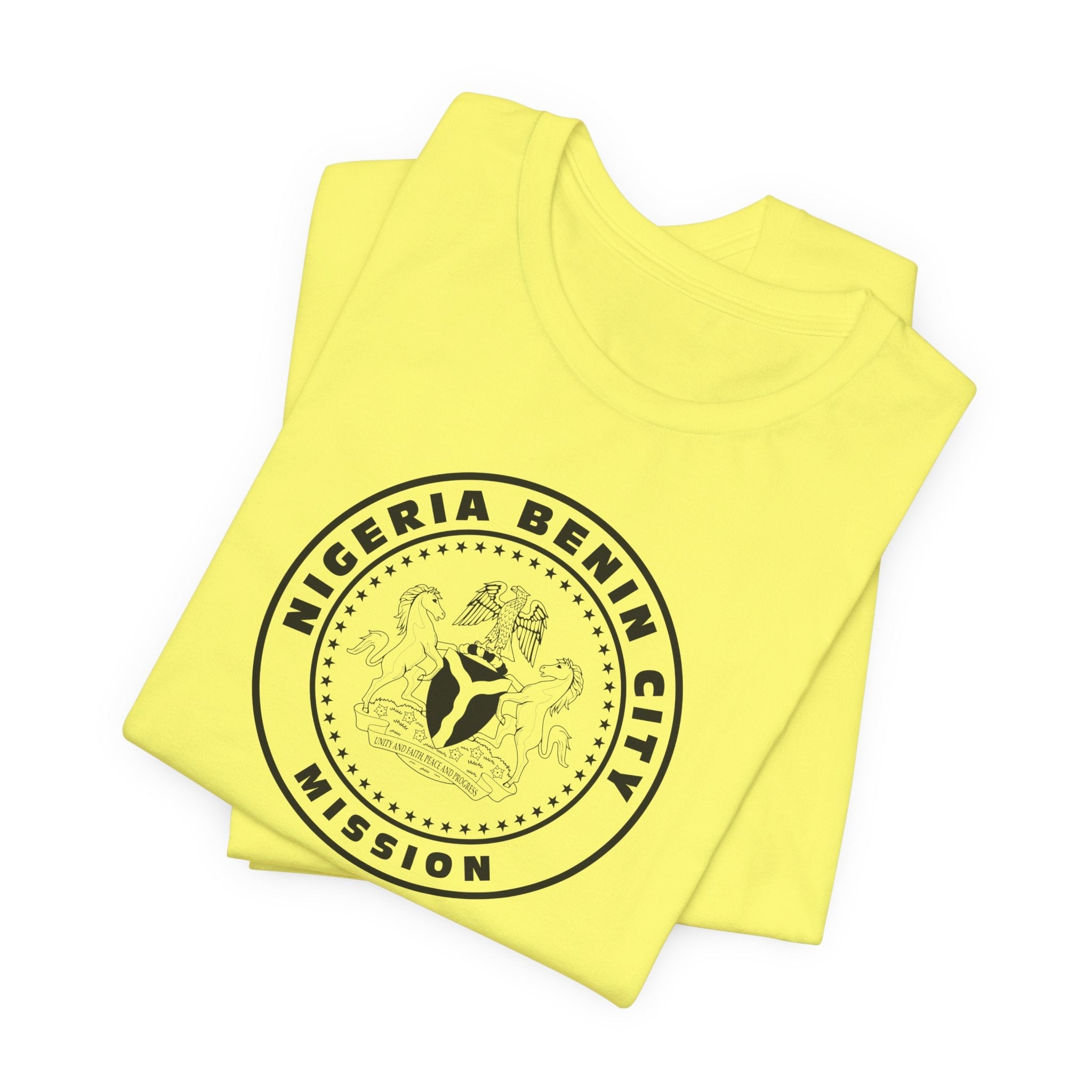 Nigeria Benin City Mission Circular Monochrome Logo T-Shirt - Mission Wishlist - LDS Missionary Gift Store