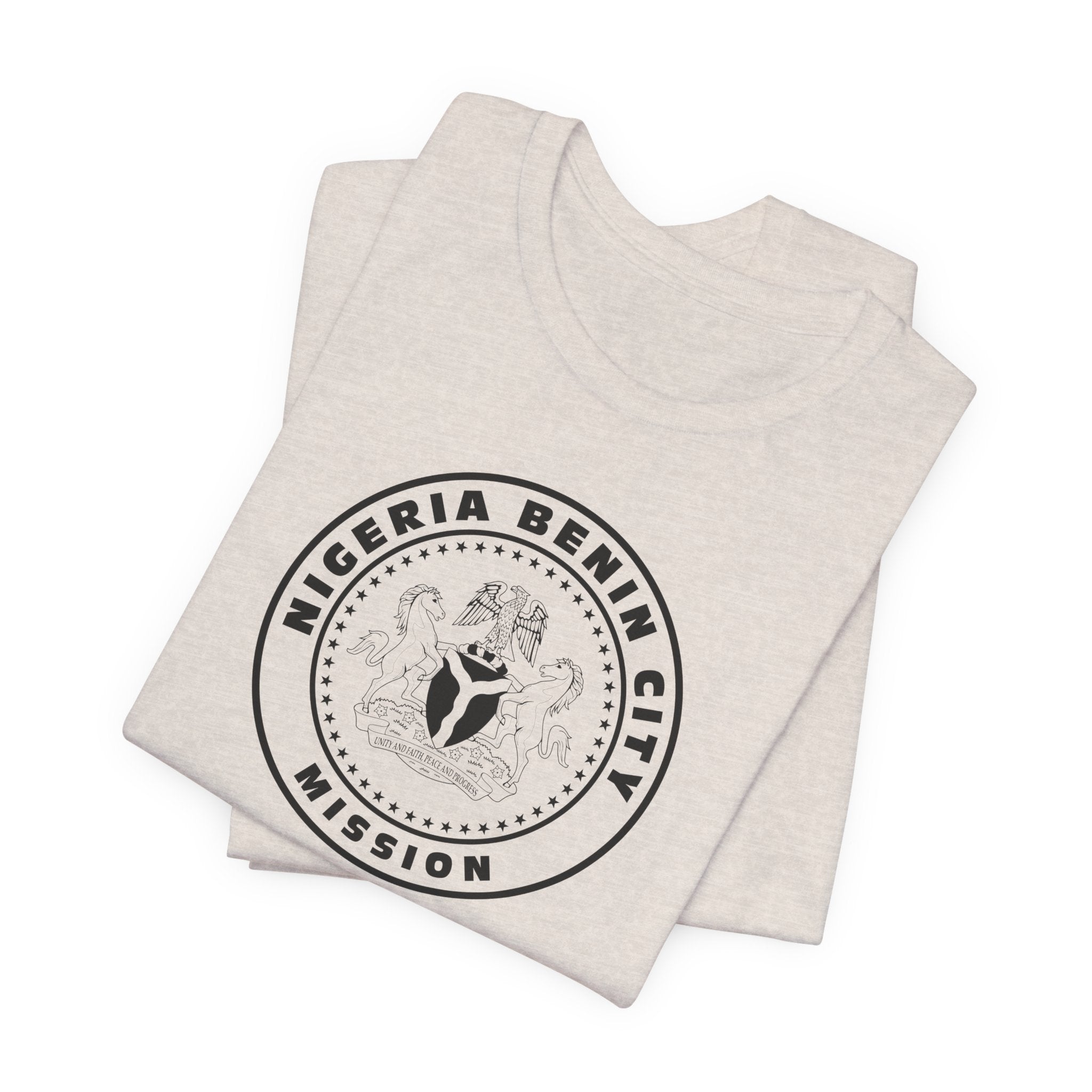 Nigeria Benin City Mission Circular Monochrome Logo T-Shirt - Mission Wishlist - LDS Missionary Gift Store
