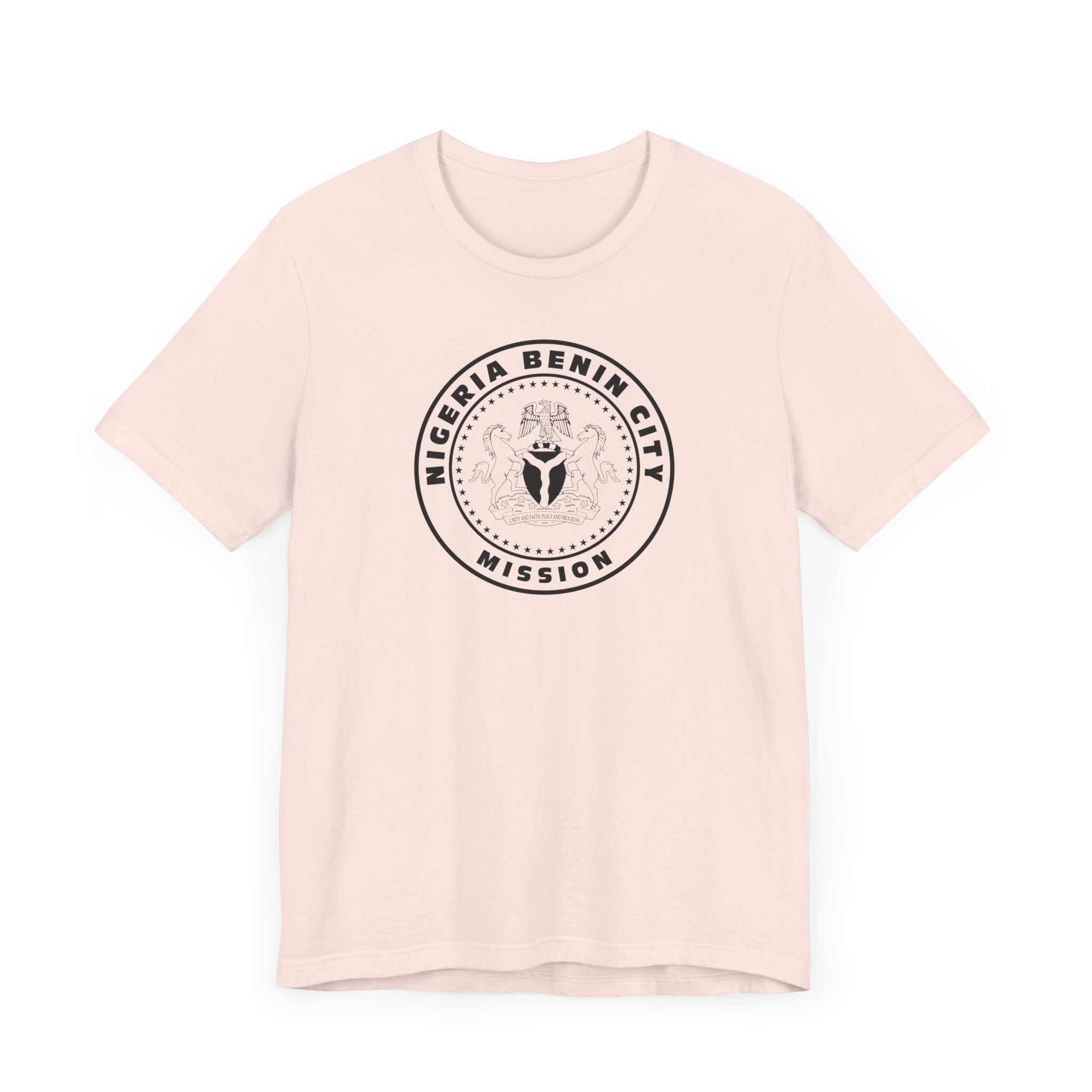 Nigeria Benin City Mission Circular Monochrome Logo T-Shirt - Mission Wishlist - LDS Missionary Gift Store