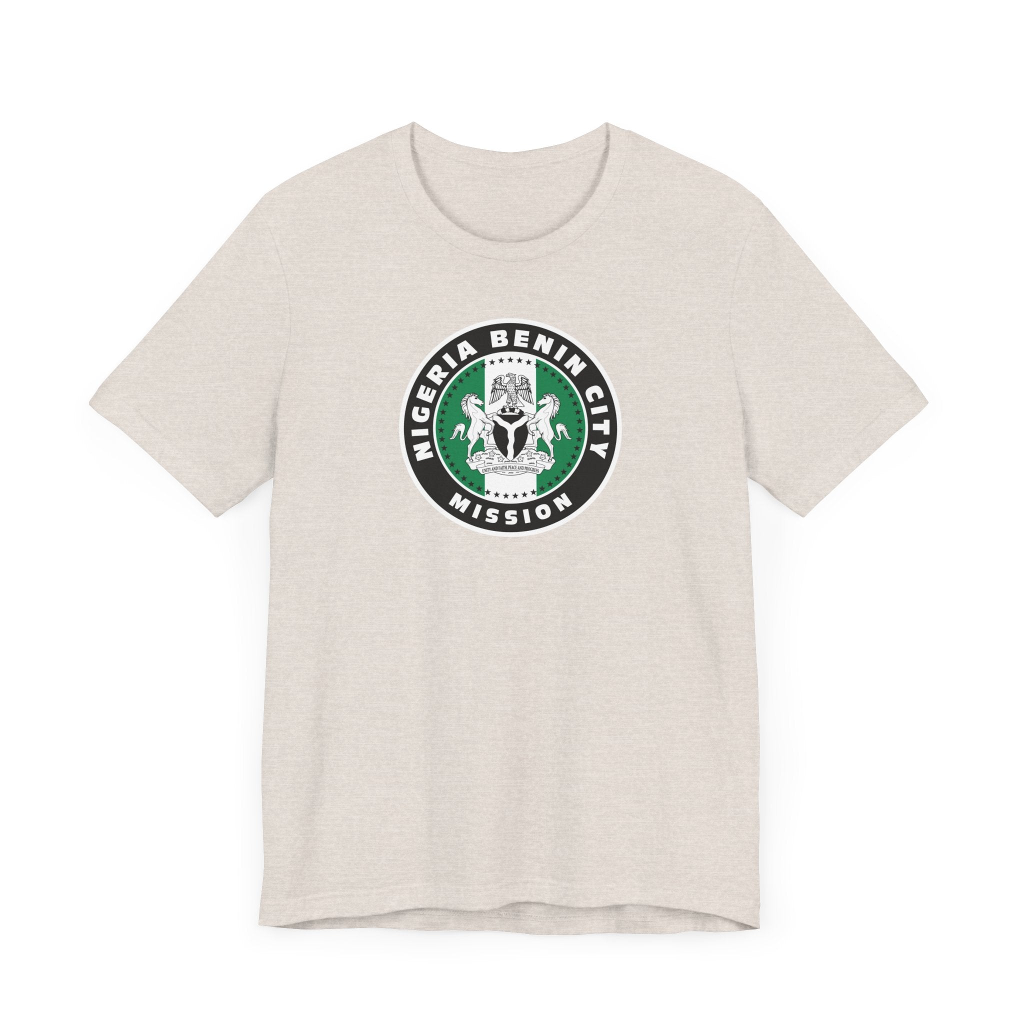 Nigeria Benin City Mission Flag Logo (Black Border) T-shirt - Mission Wishlist - LDS Missionary Gift Store