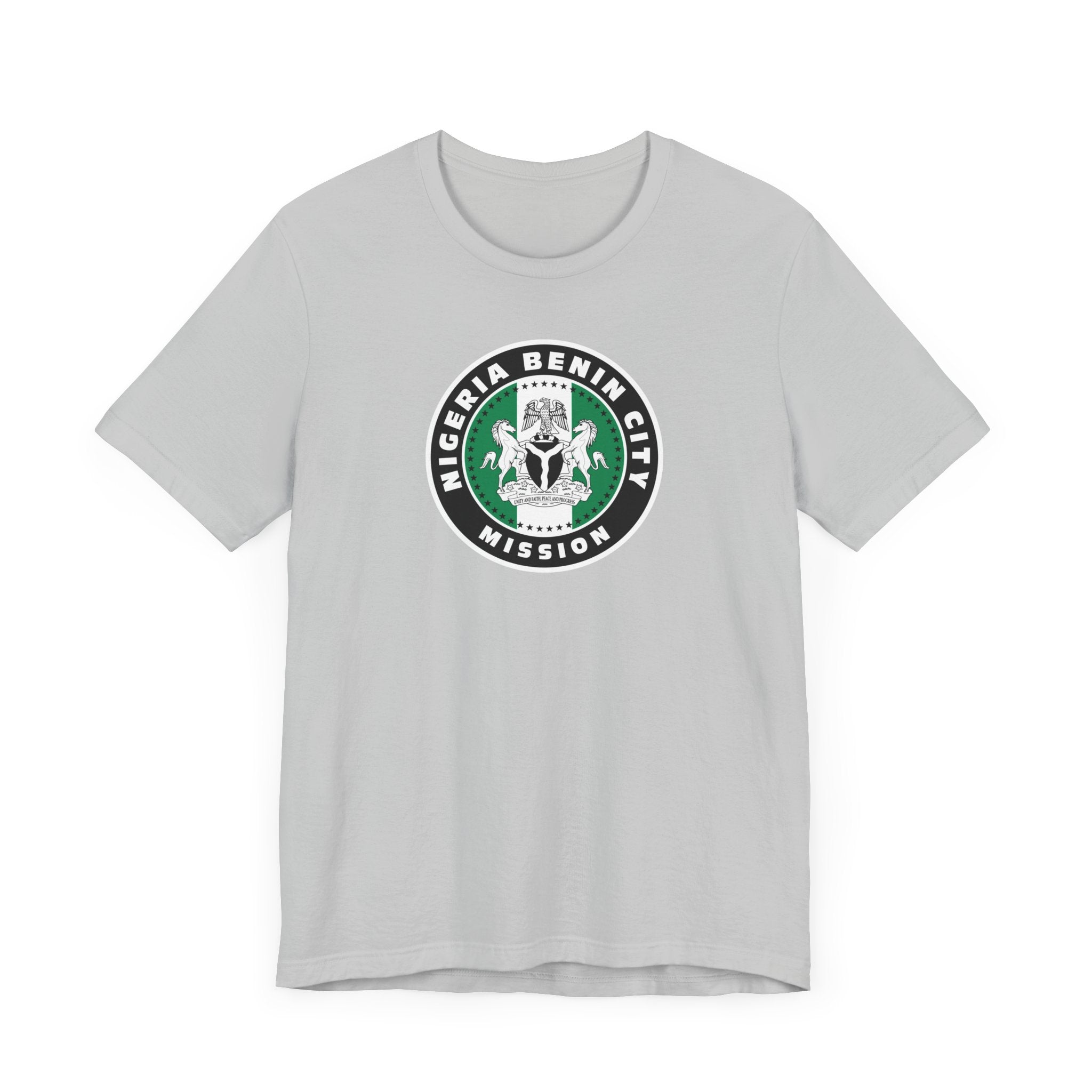 Nigeria Benin City Mission Flag Logo (Black Border) T-shirt - Mission Wishlist - LDS Missionary Gift Store