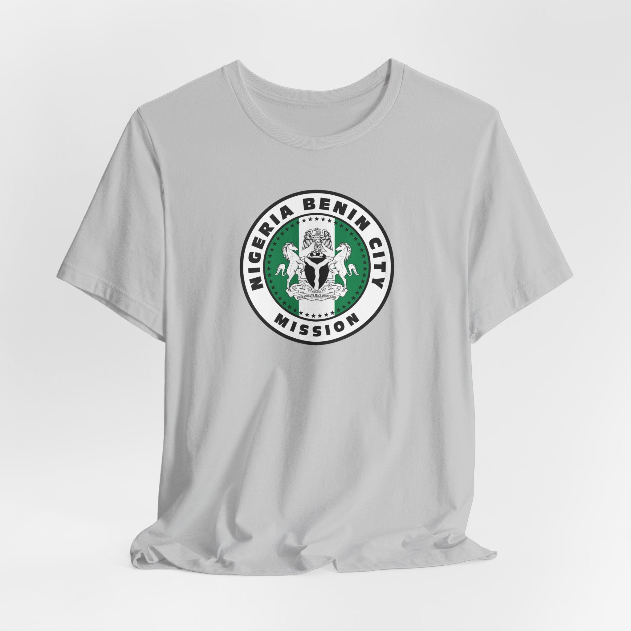 Nigeria Benin City Mission Flag Logo (White Border) T-shirt - Mission Wishlist - LDS Missionary Gift Store