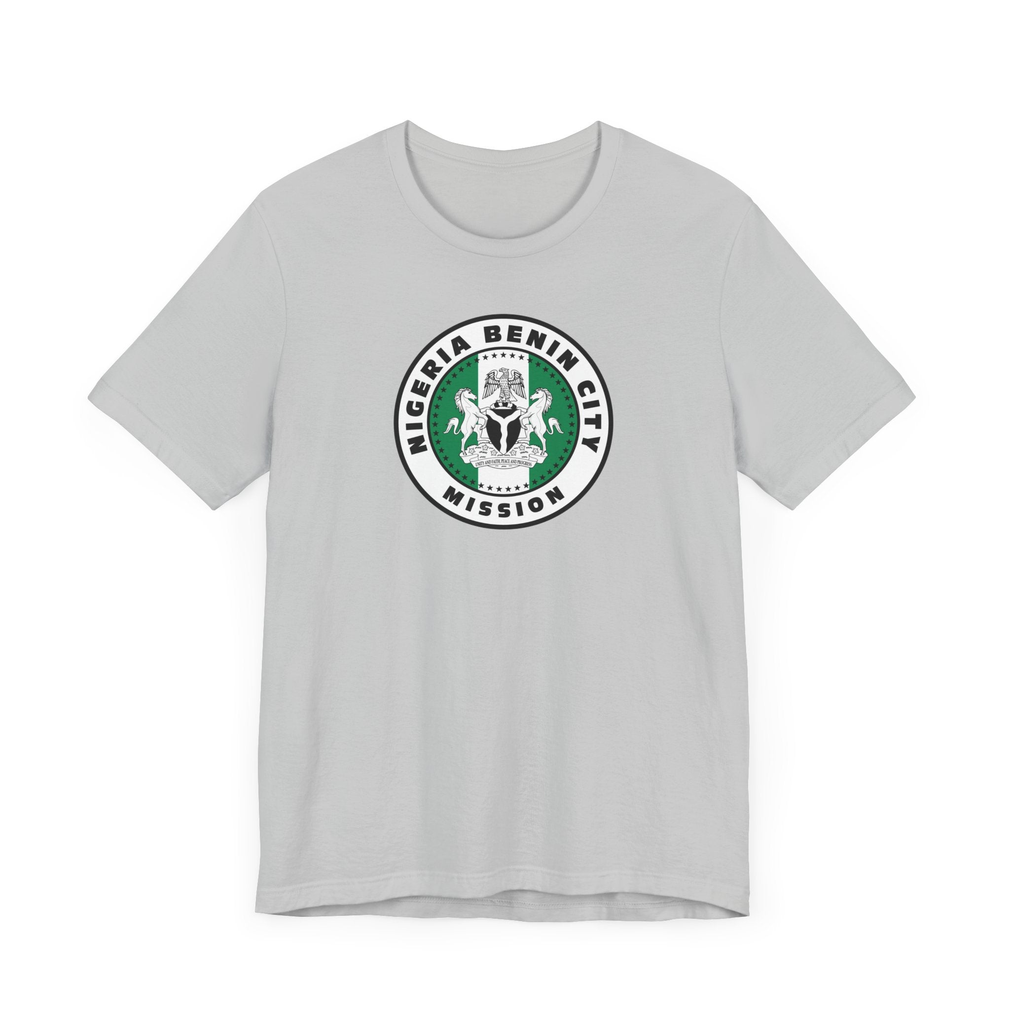 Nigeria Benin City Mission Flag Logo (White Border) T-shirt - Mission Wishlist - LDS Missionary Gift Store