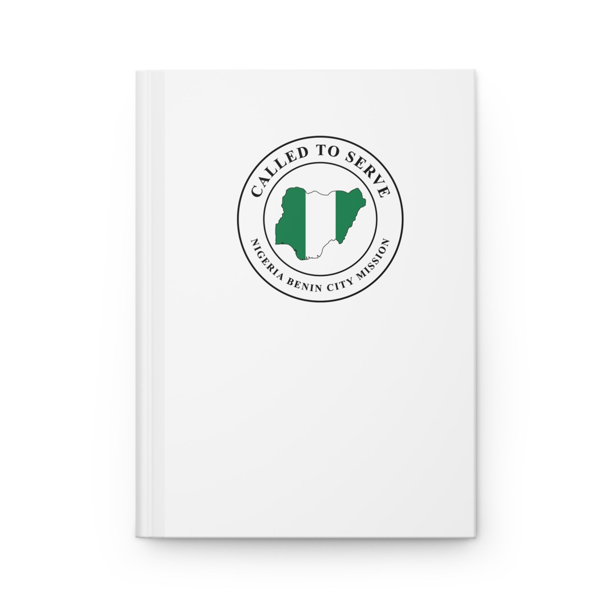 Nigeria Benin City Mission Flag Map Called to Serve White Hardcover Journal Matte - Mission Wishlist - LDS Missionary Gift Store