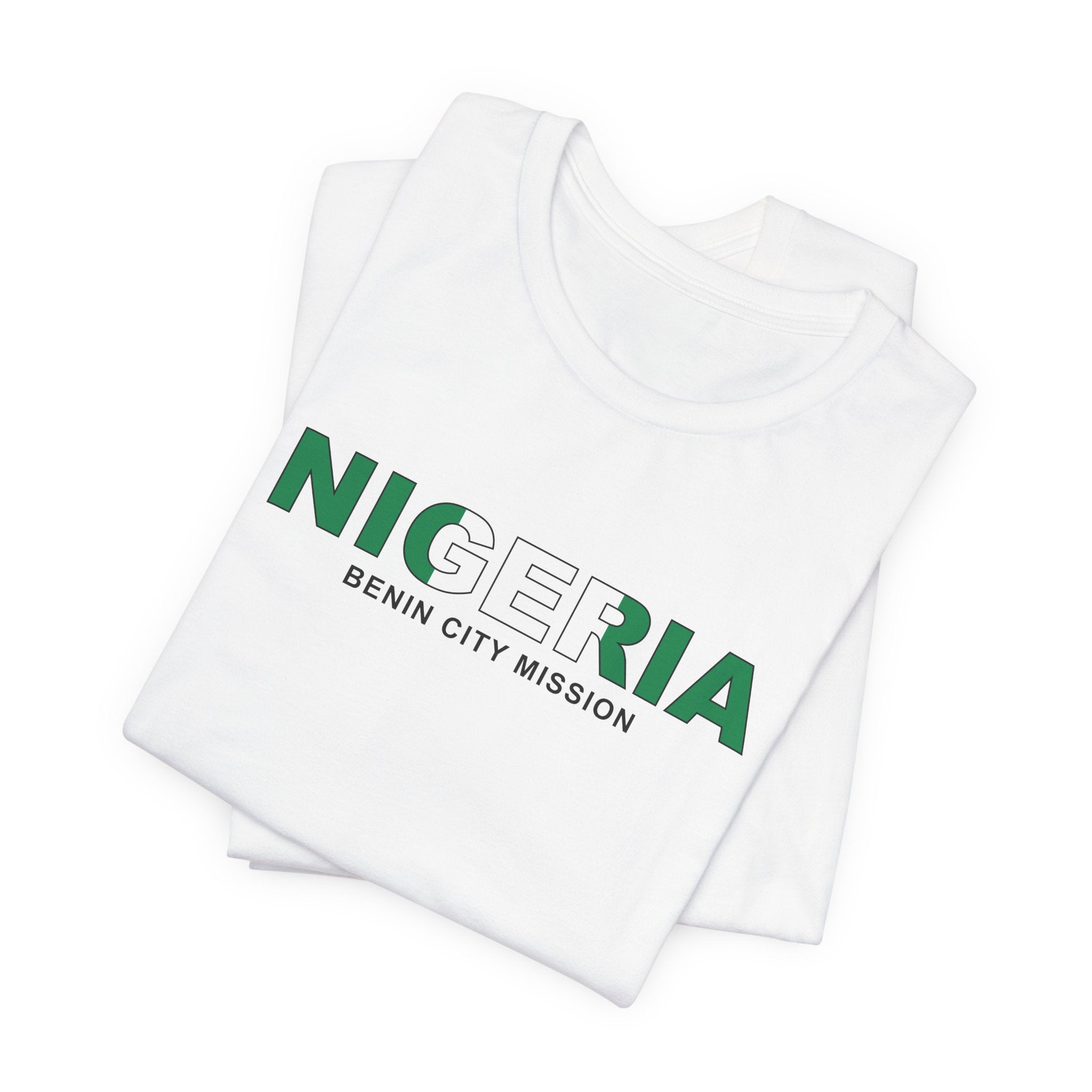 Nigeria Benin City Mission Flag Title T-shirt - Mission Wishlist - LDS Missionary Gift Store