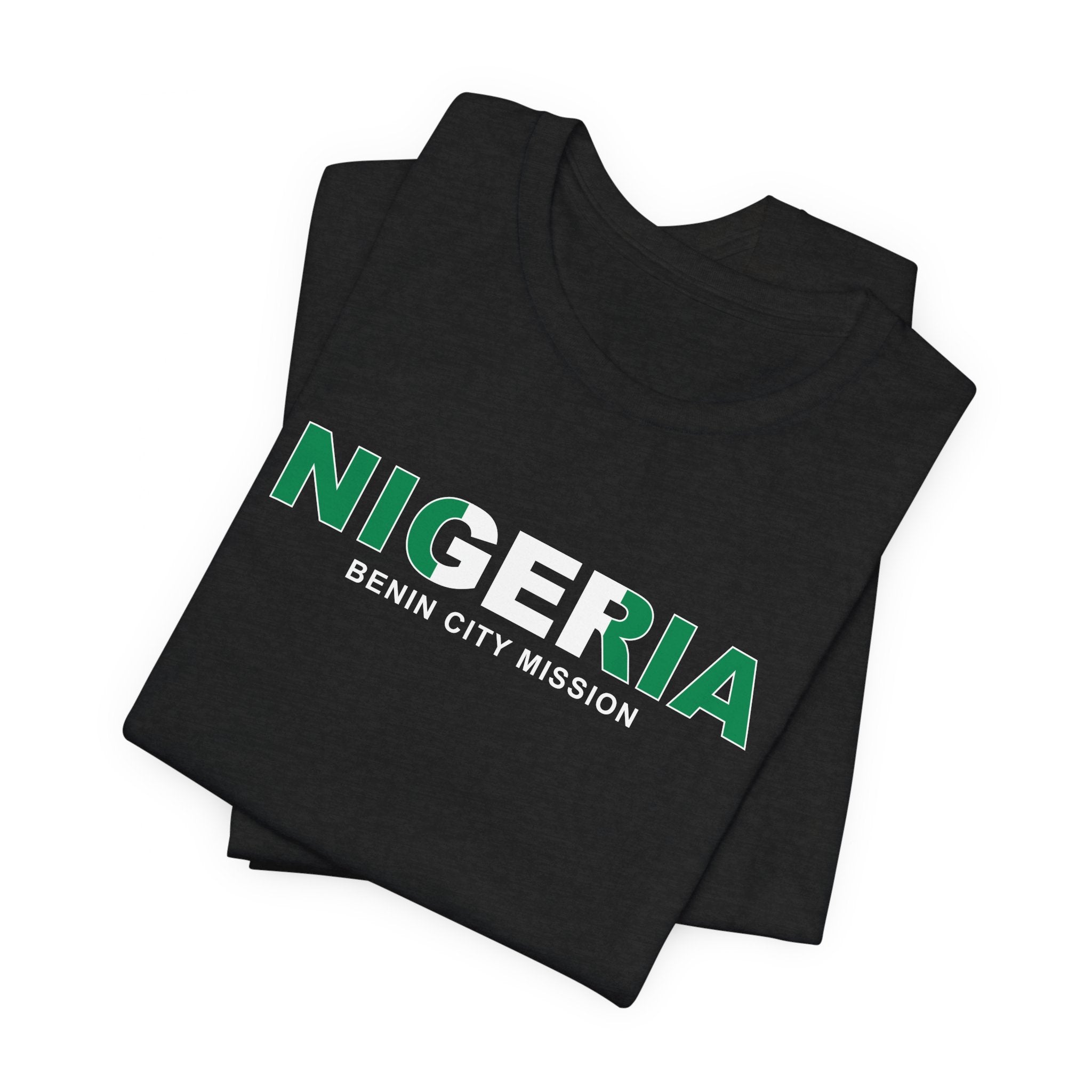 Nigeria Benin City Mission Flag Title T-shirt - Mission Wishlist - LDS Missionary Gift Store