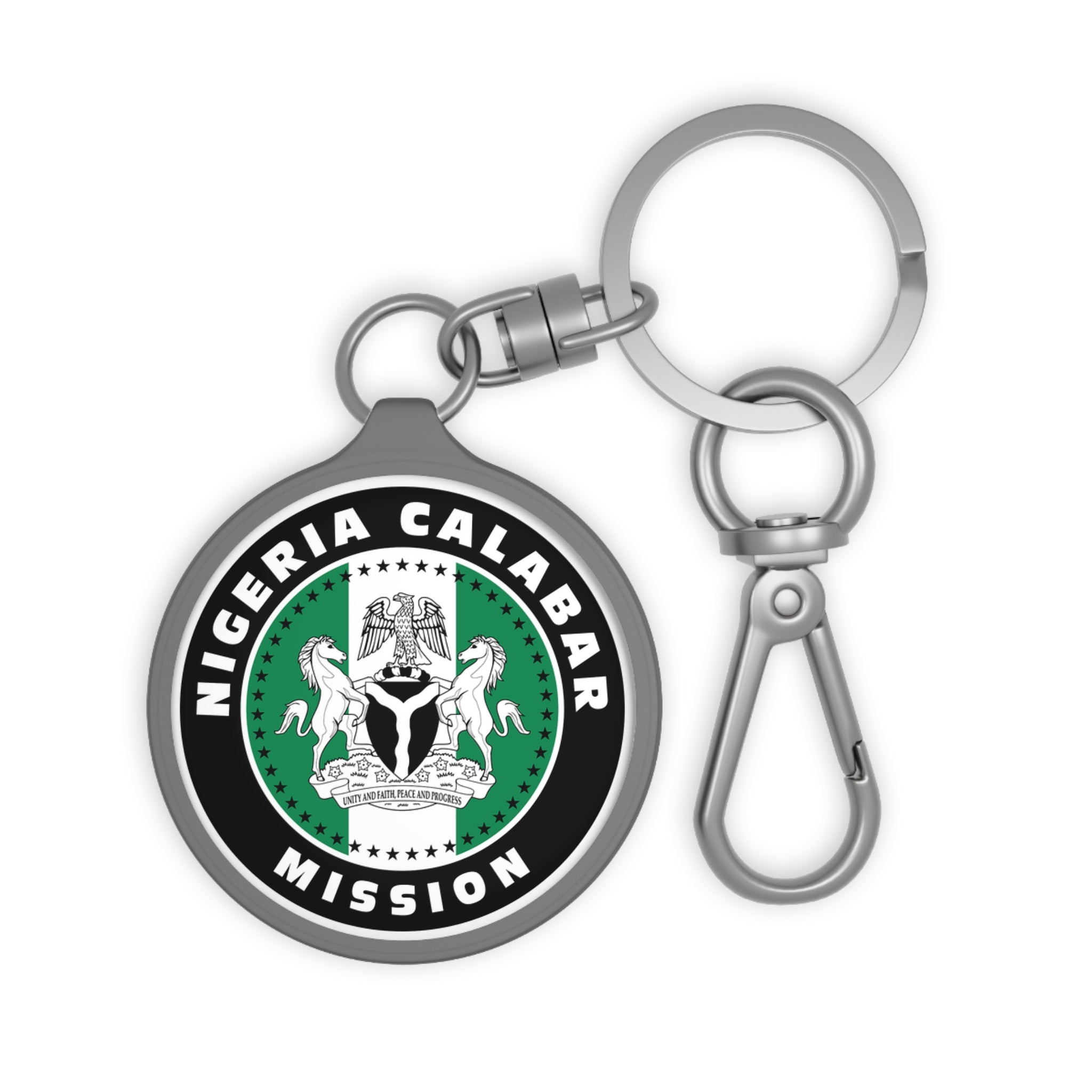 Nigeria Calabar Mission Circle Flag Key Tag - Mission Wishlist - LDS Missionary Gift Store