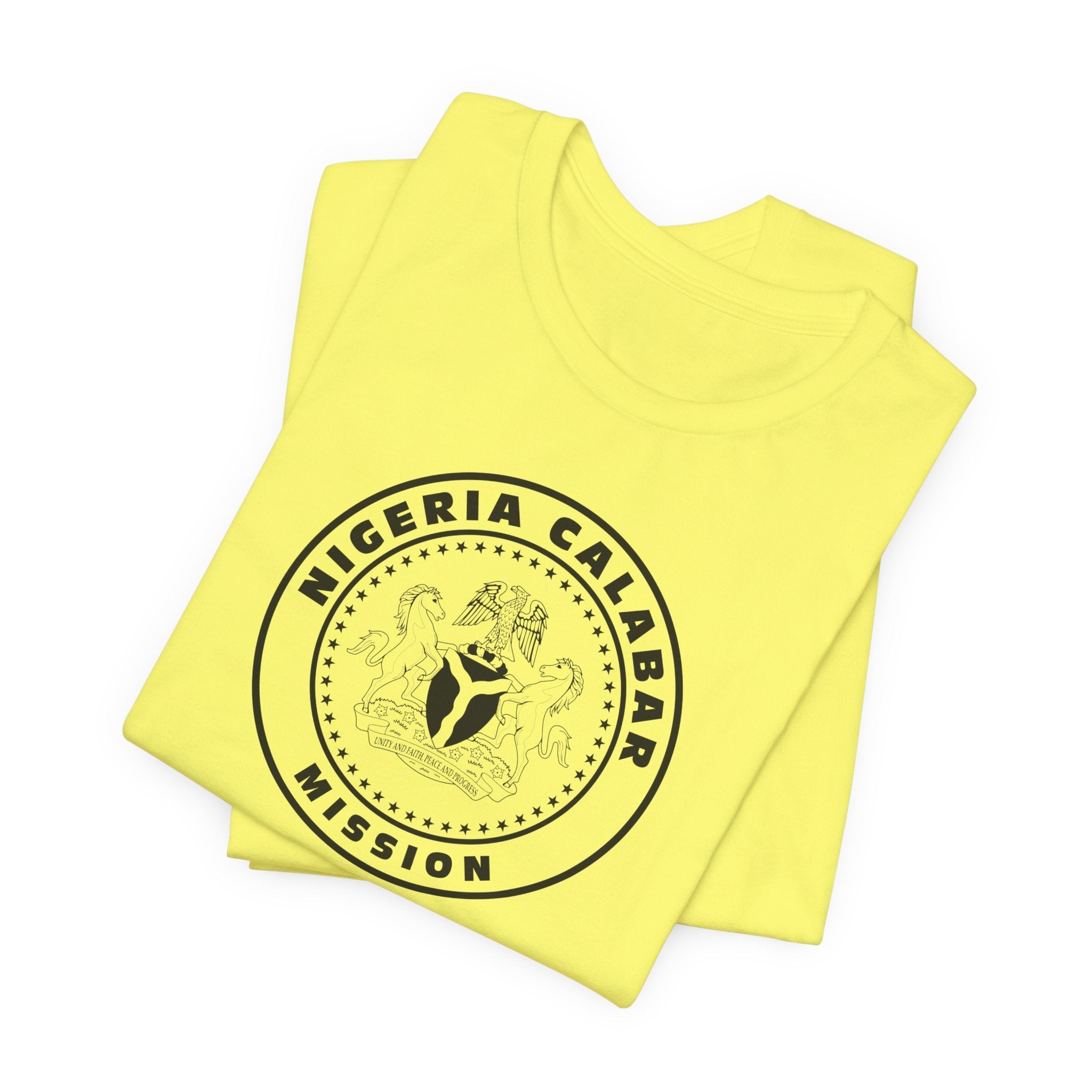 Nigeria Calabar Mission Circular Monochrome Logo T-Shirt - Mission Wishlist - LDS Missionary Gift Store