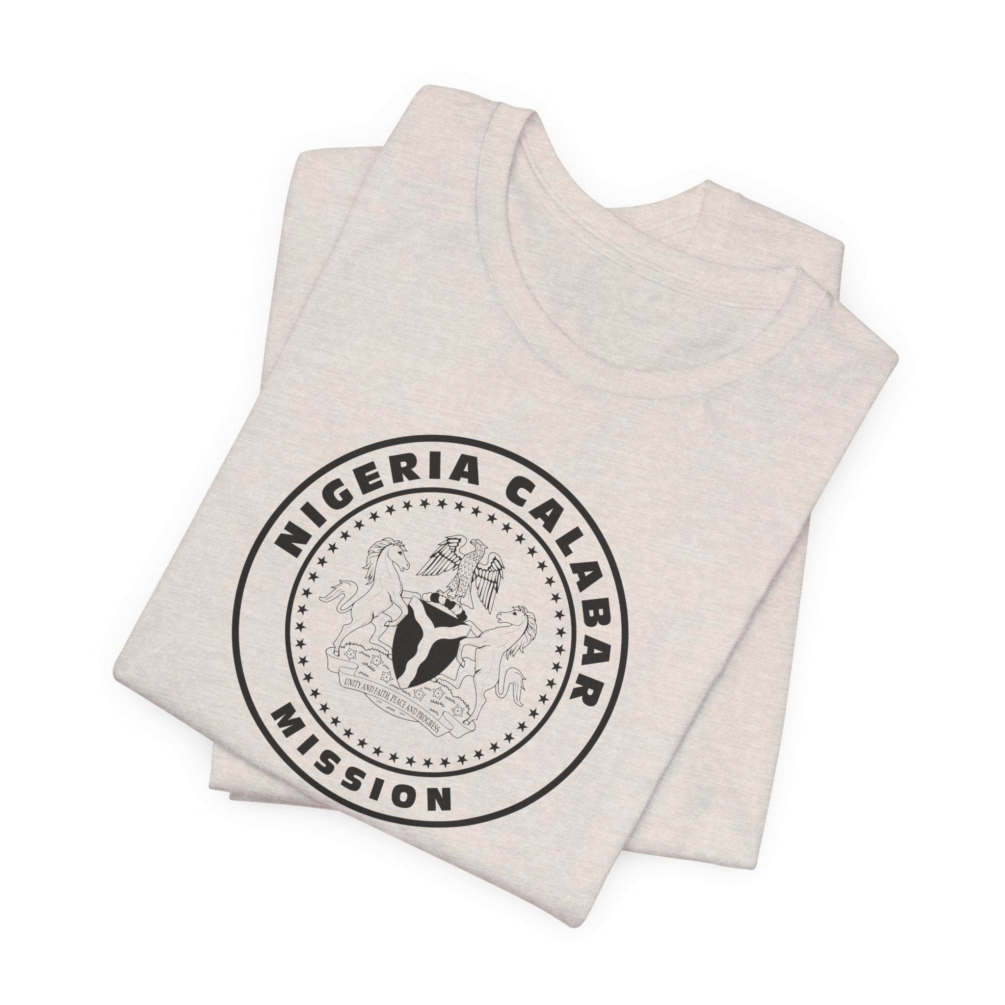 Nigeria Calabar Mission Circular Monochrome Logo T-Shirt - Mission Wishlist - LDS Missionary Gift Store