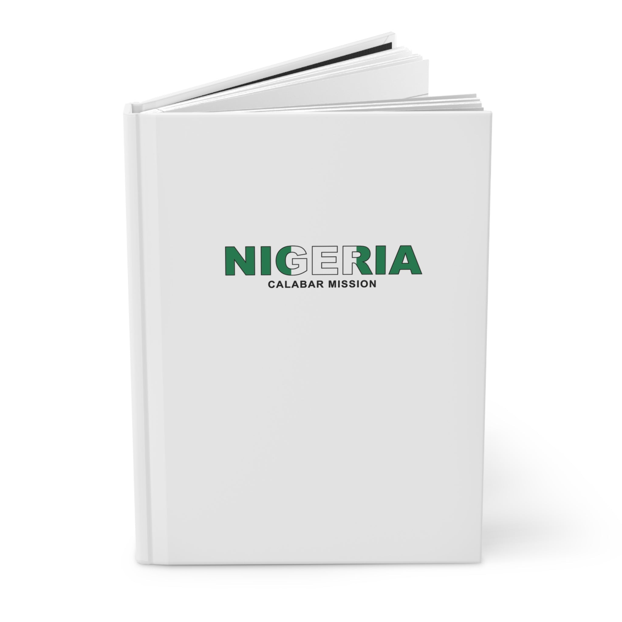 Nigeria Calabar Mission Flag Title White Hardcover Journal Matte - Mission Wishlist - LDS Missionary Gift Store