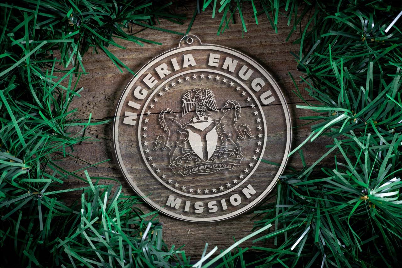 Nigeria Enugu Mission Christmas Ornament - Latter-Day Saint LDS Missionary Gift - Book of Mormon