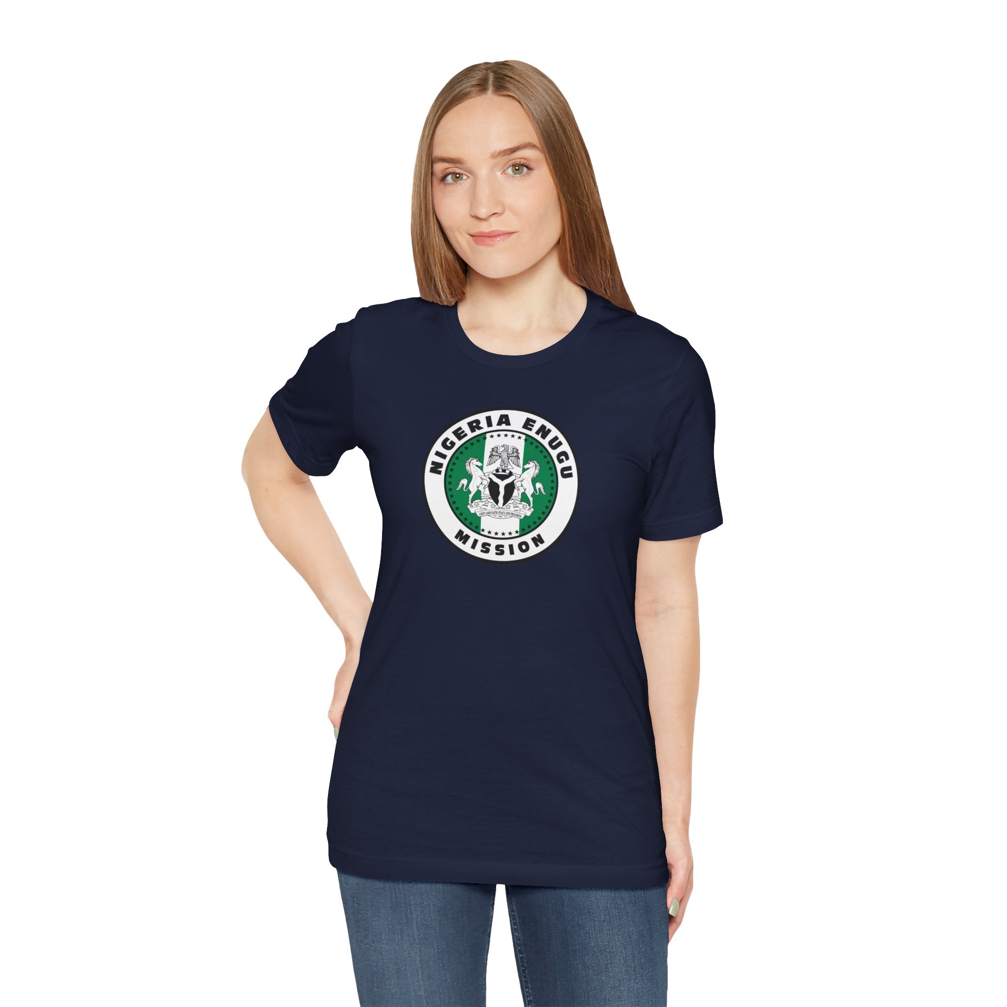 Nigeria Enugu Mission Flag Logo (White Border) T-shirt - Mission Wishlist - LDS Missionary Gift Store